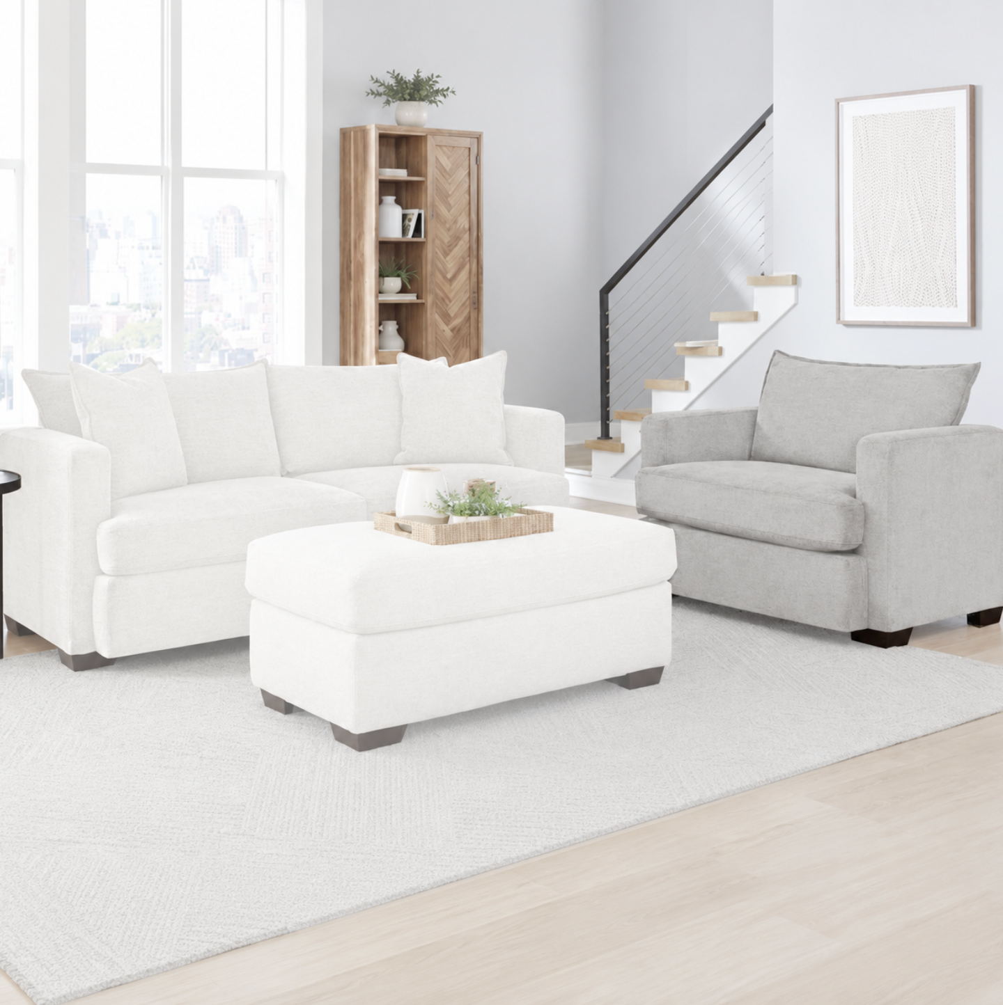 Talia Sofa Collection in Cream
