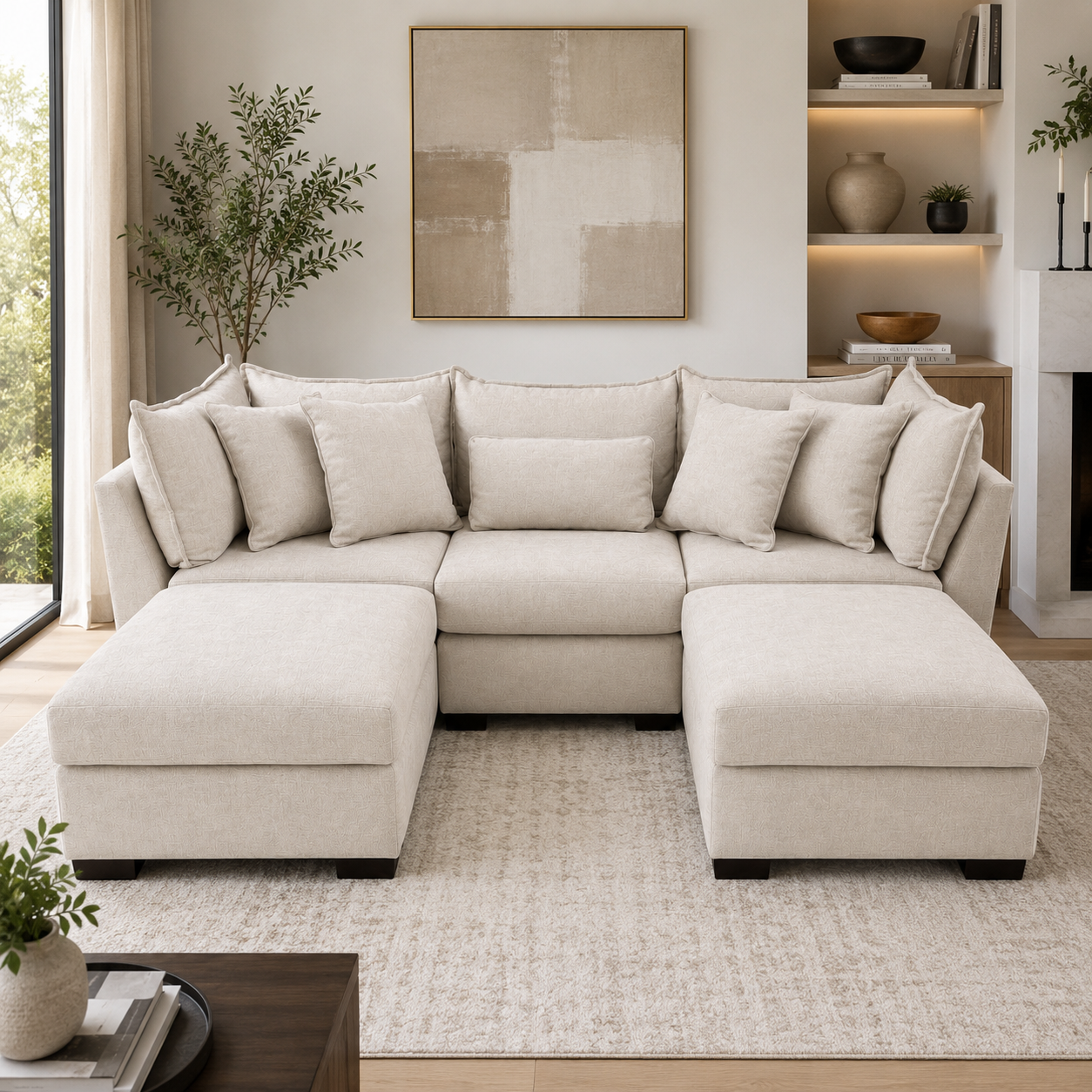 Alina 3 Pc Sofa with Double Storage Chaise