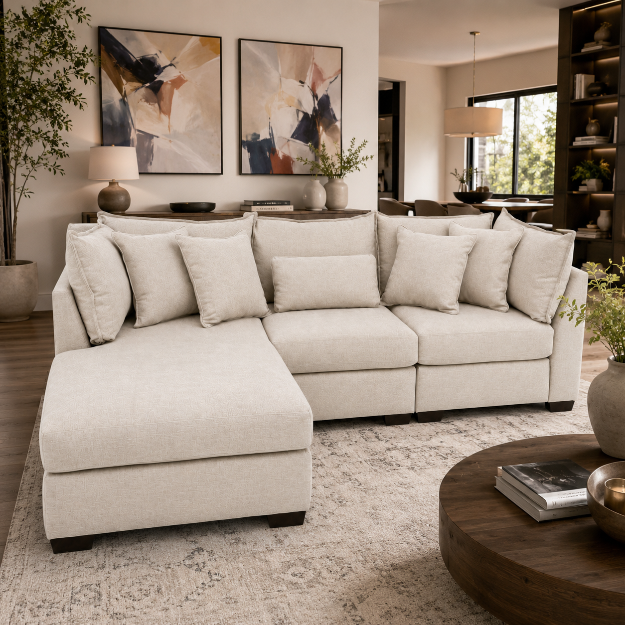 Alina 3 Pc Left Chaise Sectional