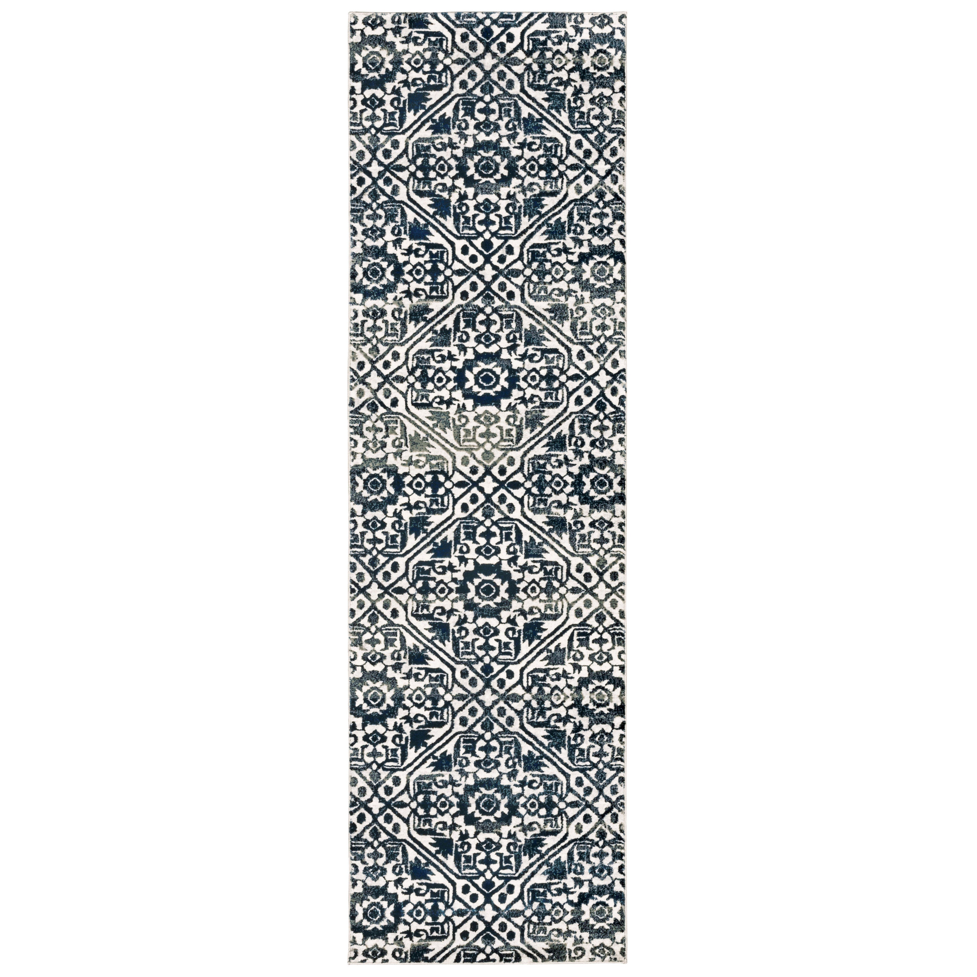 Oriental Weavers Bowen 73J Ivory/Navy Area Rug