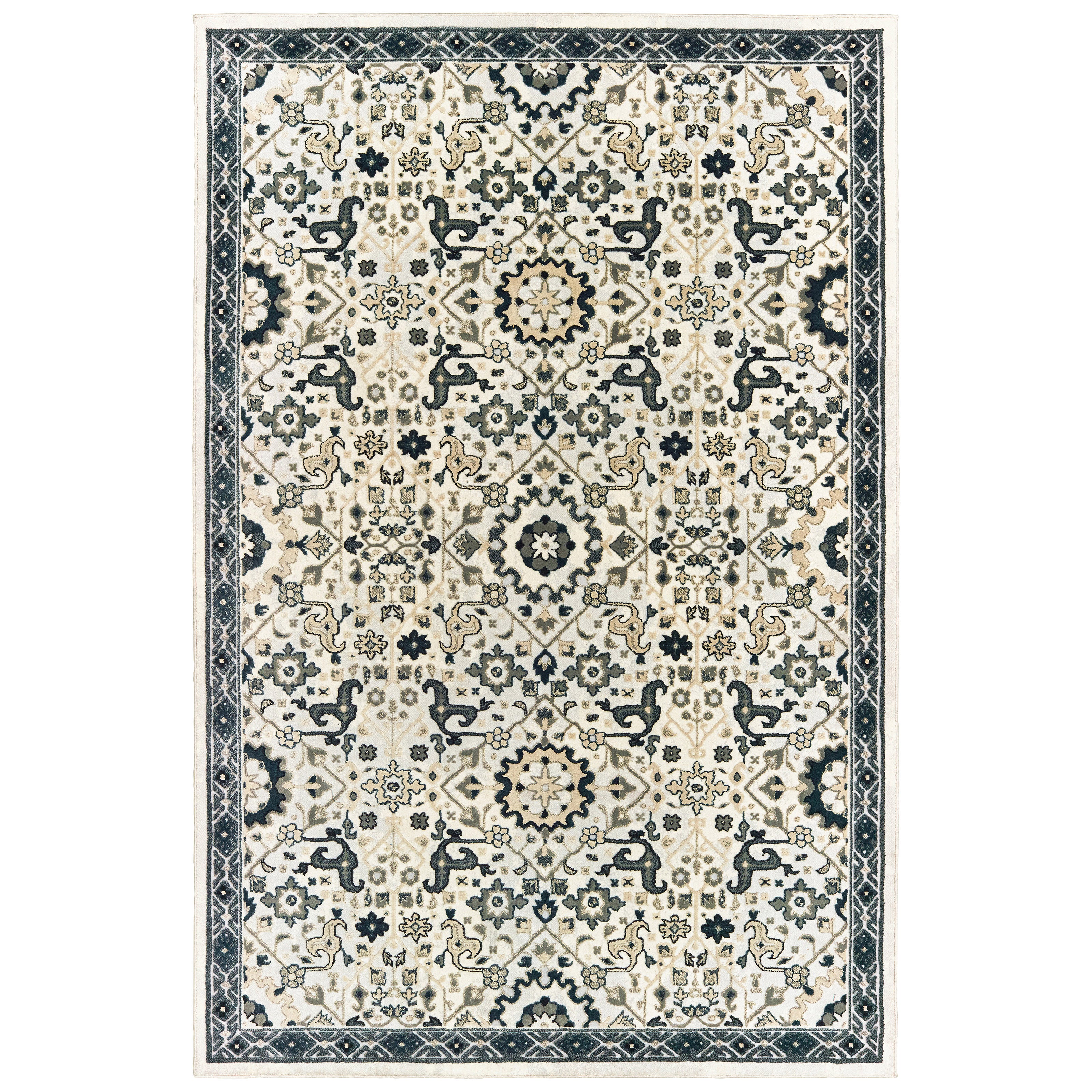 Oriental Weavers Bowen 109E Black/Gold Area Rug