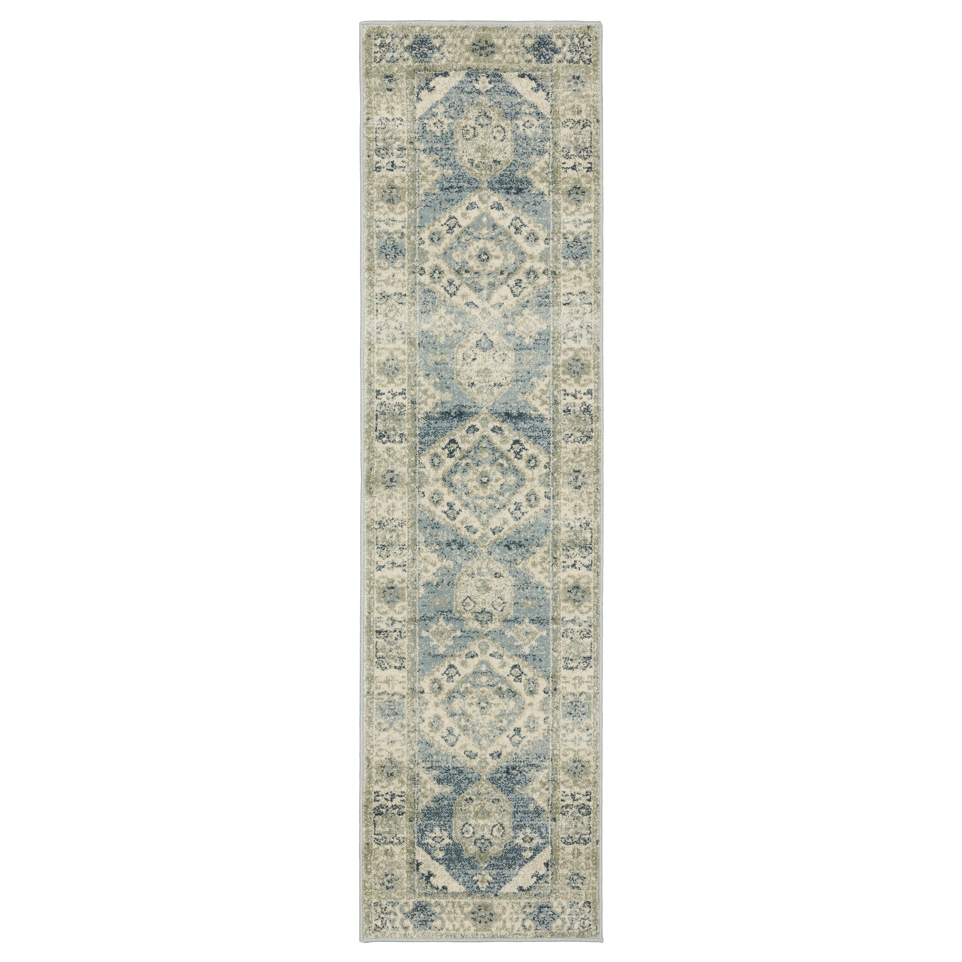 Oriental Weavers Branson BR03A Blue/Beige Area Rug