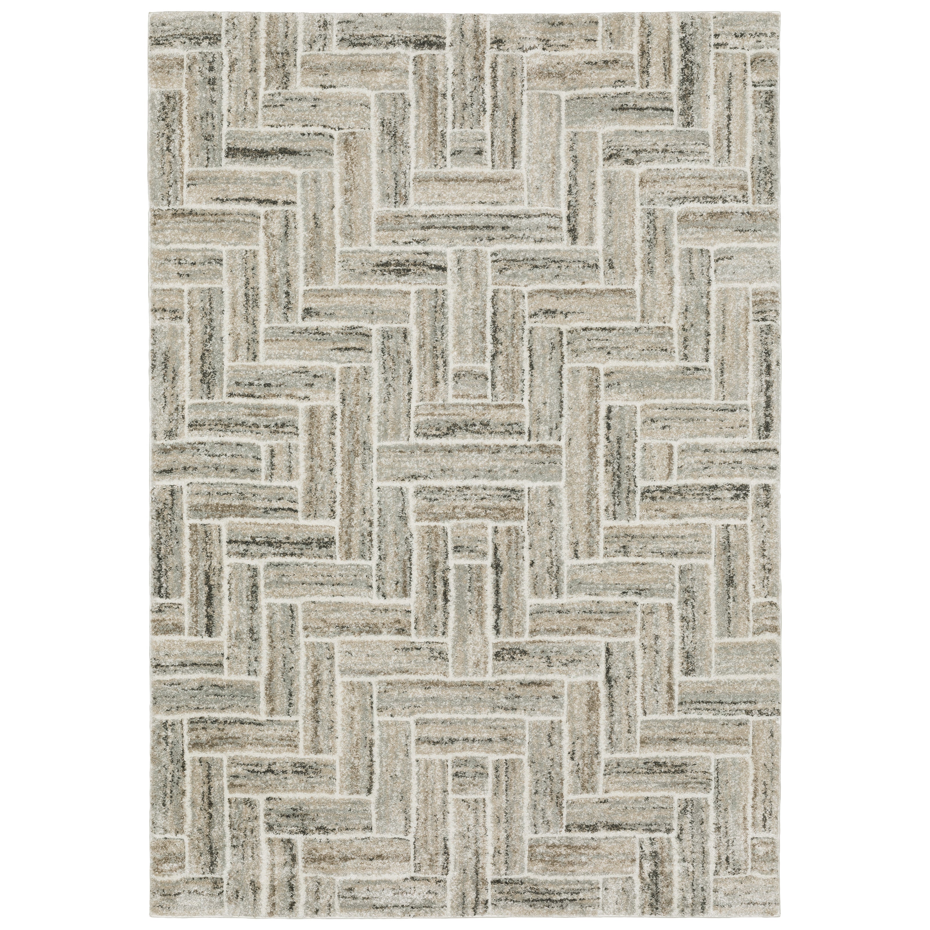 Oriental Weavers Cambria 55X Beige/Charcoal Area Rug
