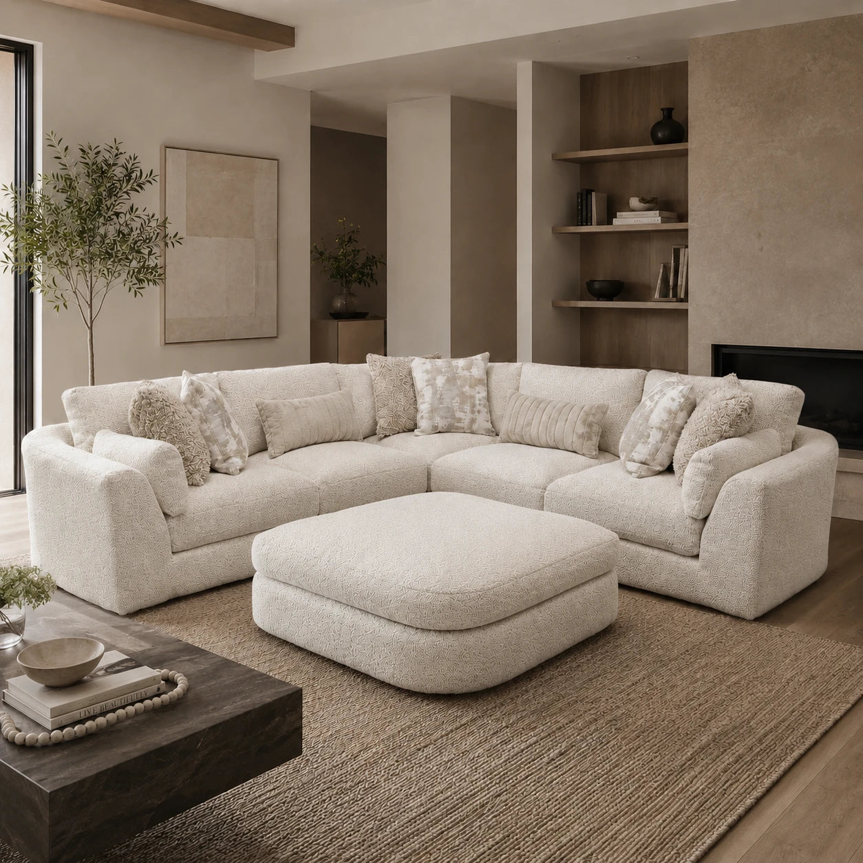 Juniper 5-Piece Corner Sectional with Ottoman
