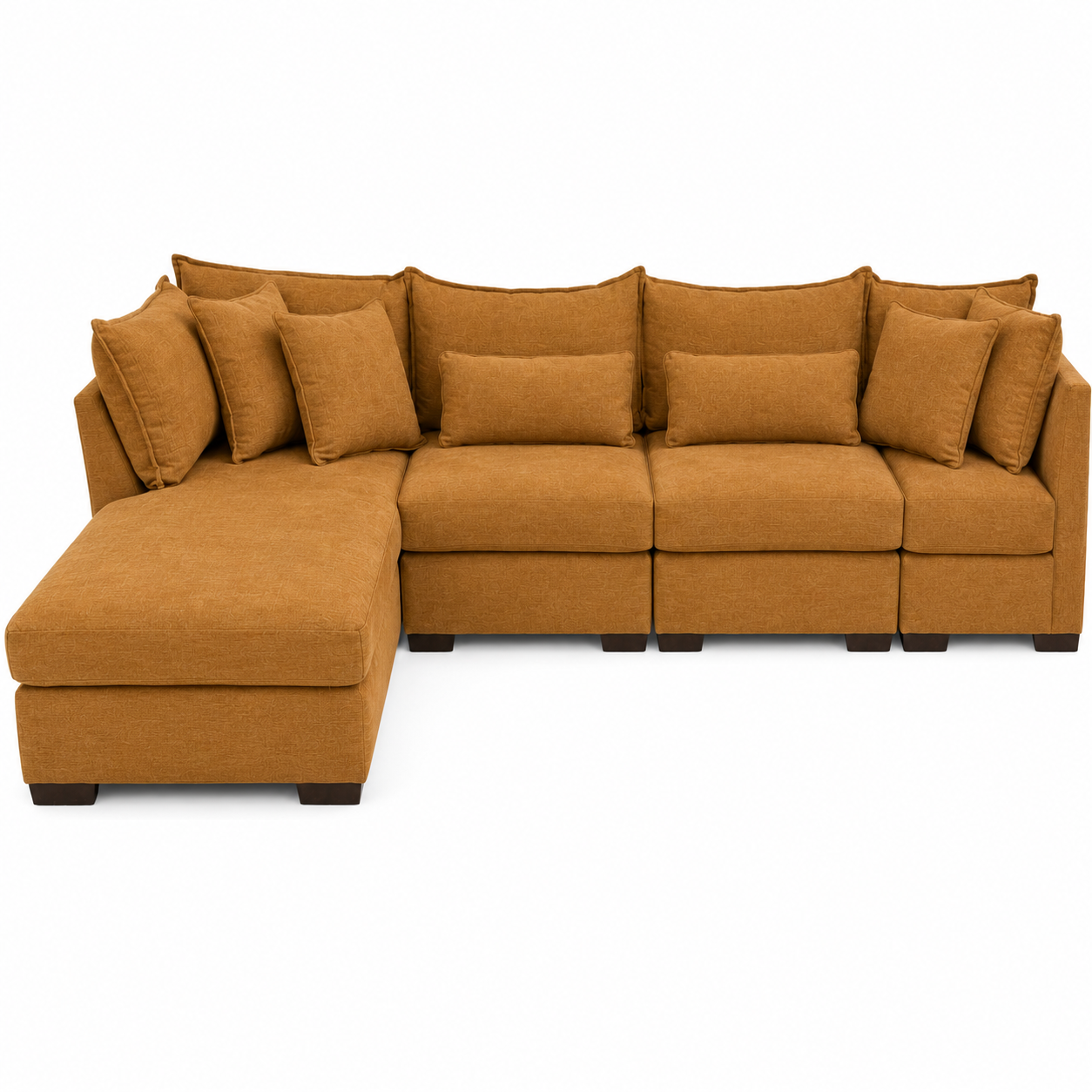 Alina 6 Piece Left Chaise U Shape Sectional in Ivory