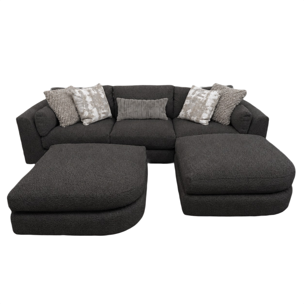Juniper 3-Piece Sofa with 2 Ottomans