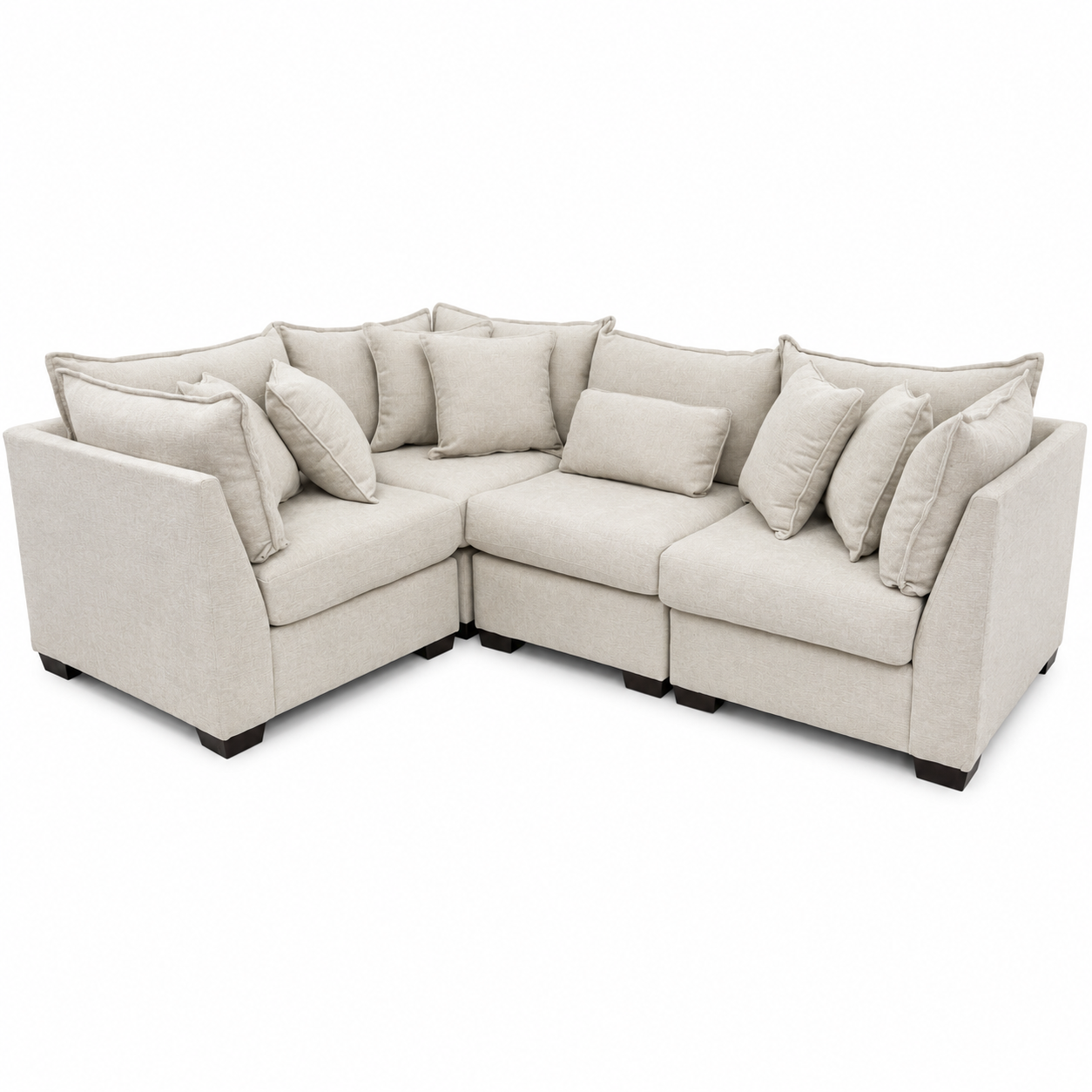 Alina 4 Pc Corner Sectional in Ivory