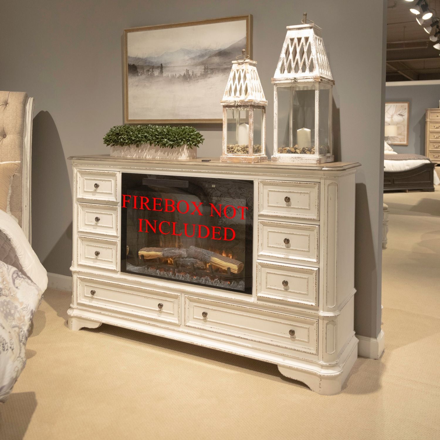8 Drawer Fireplace Dresser