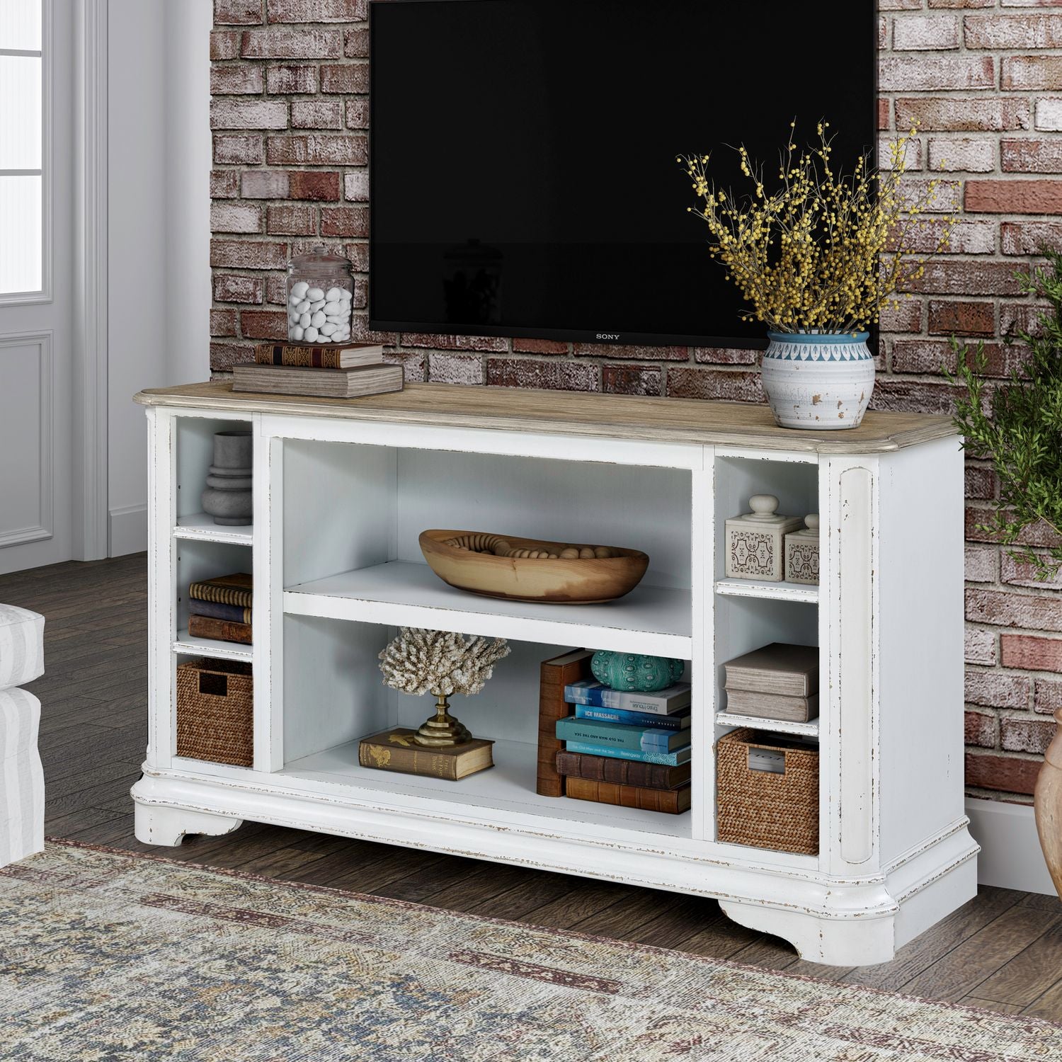 56 Inch Fireplace Credenza