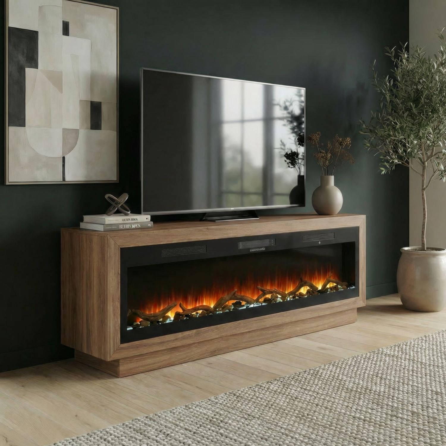 791 79 Inch Console w/ Driftwood Fire FTSD