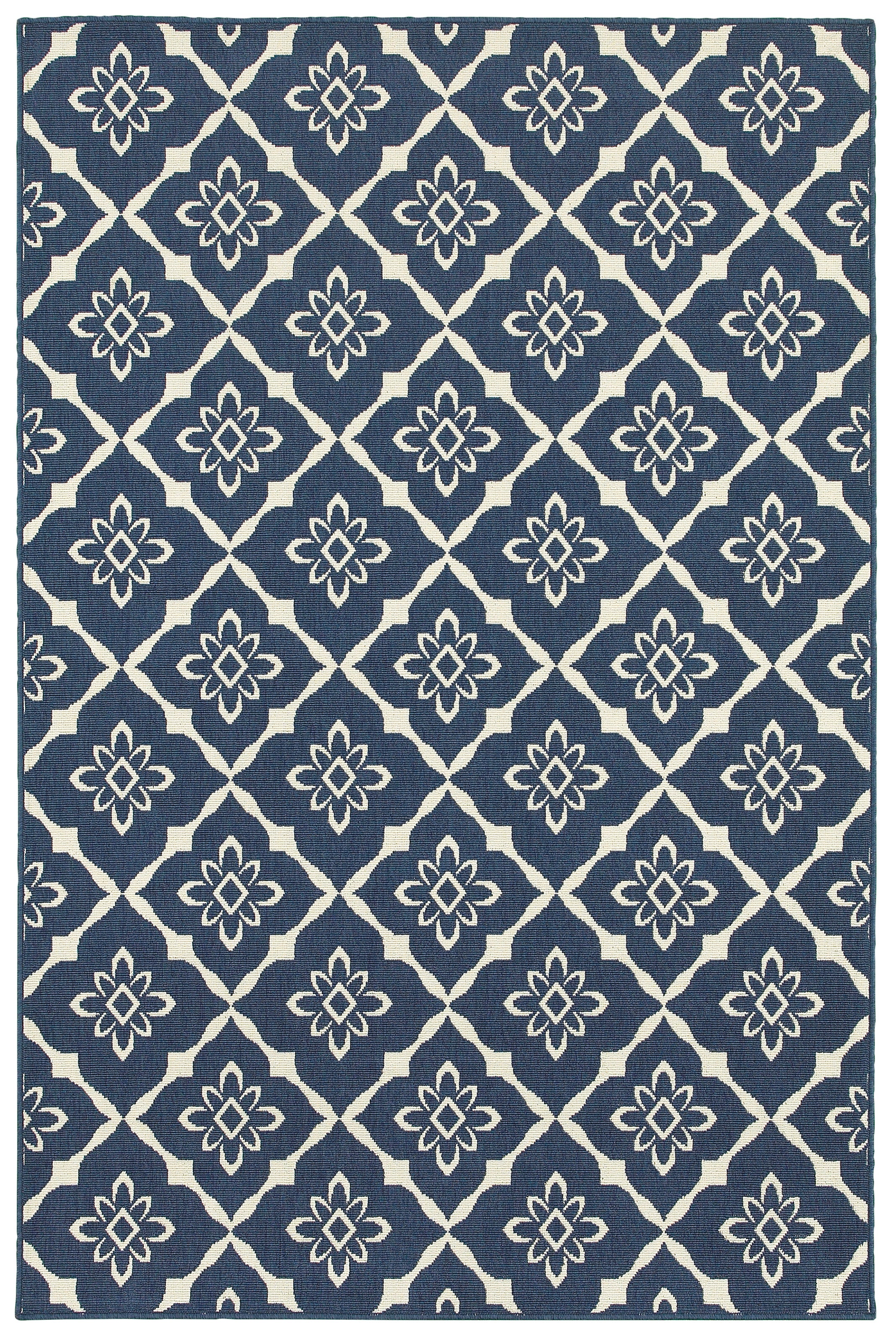 Oriental Weavers Meridian 1634Q Navy/Green Area Rug