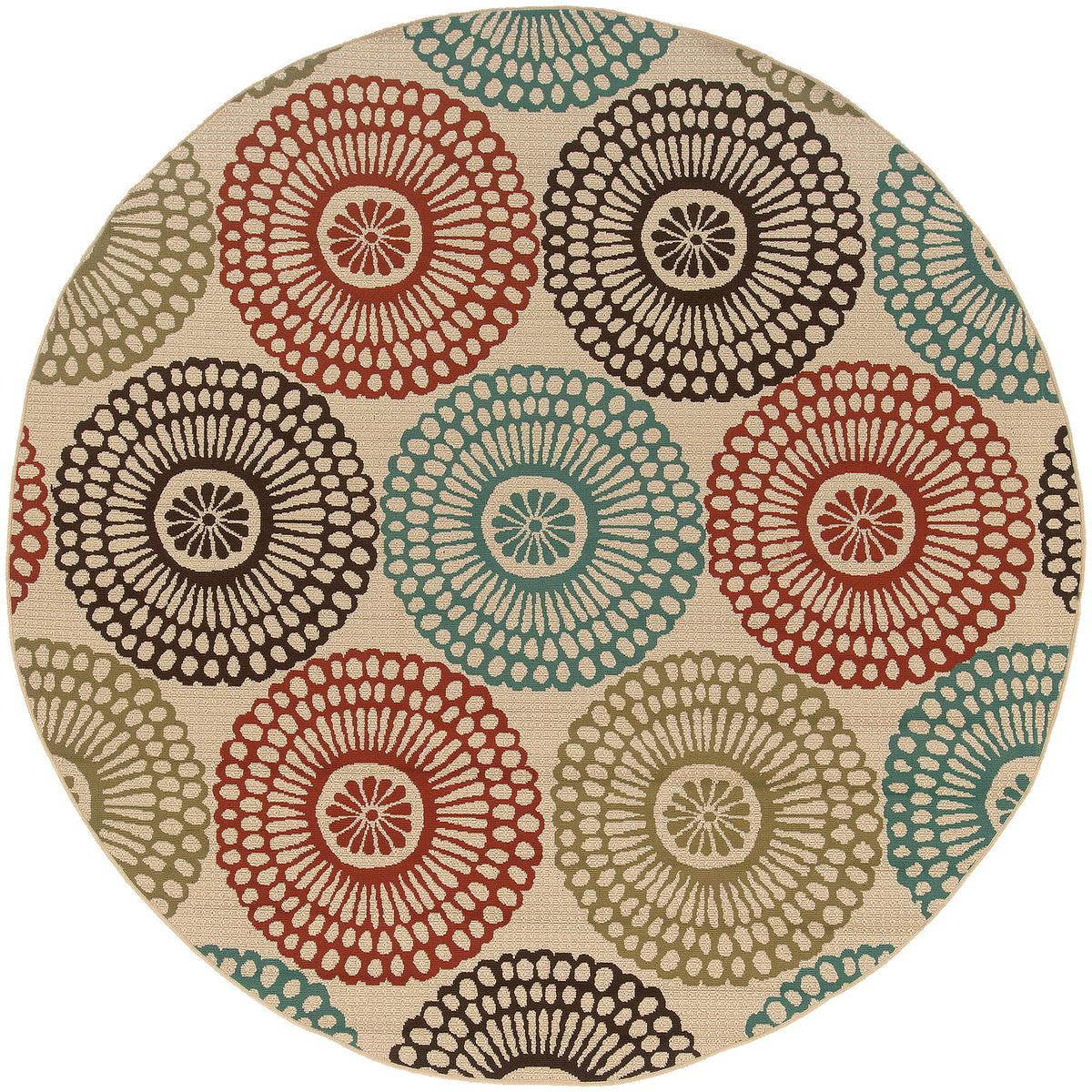 Oriental Weavers Meridian 5701R Red/Blue Area Rug