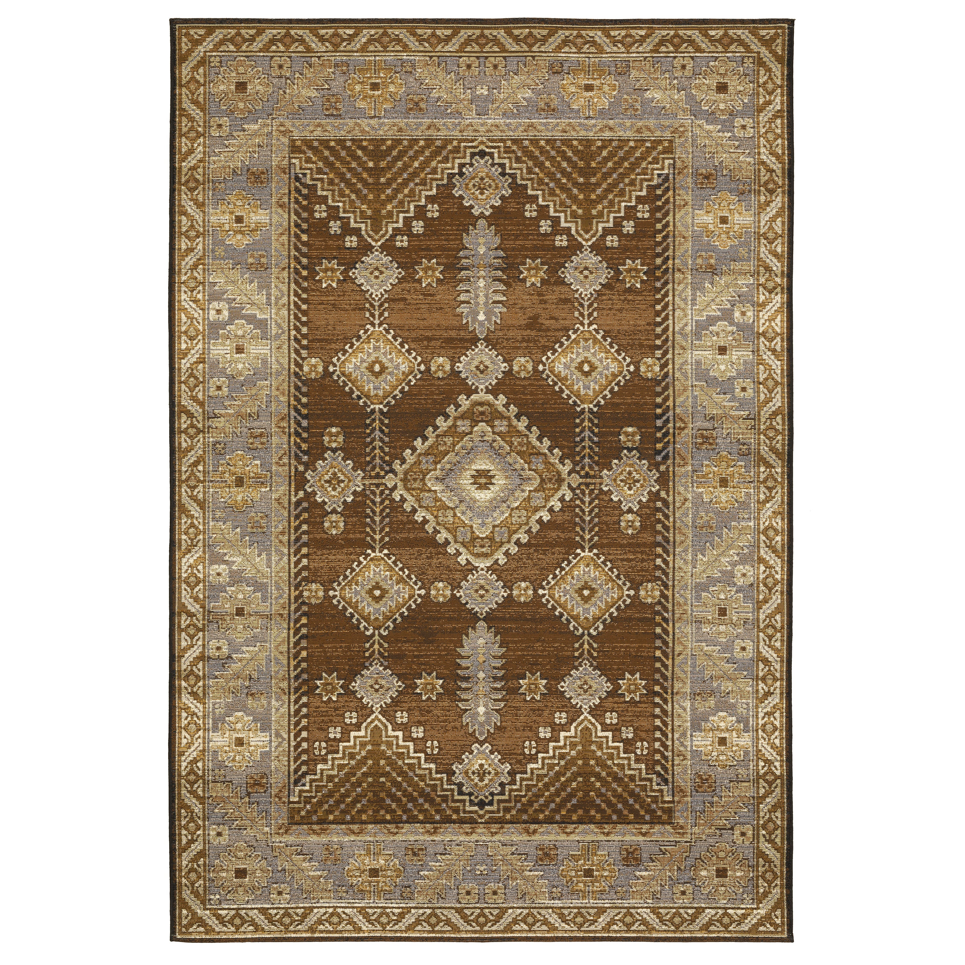 Oriental Weavers Naples 1441X Brown/Blue Area Rug