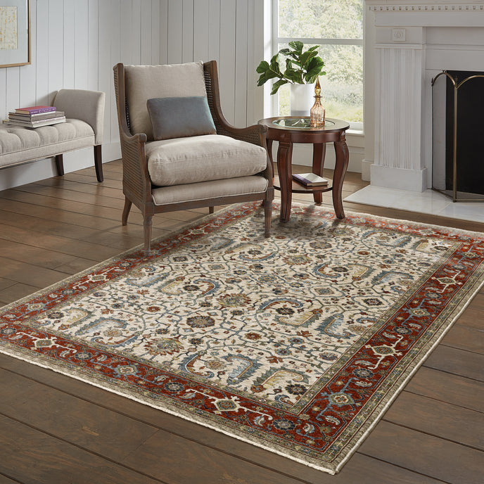 Oriental Weavers Aberdeen 144D Ivory/Red Area Rug