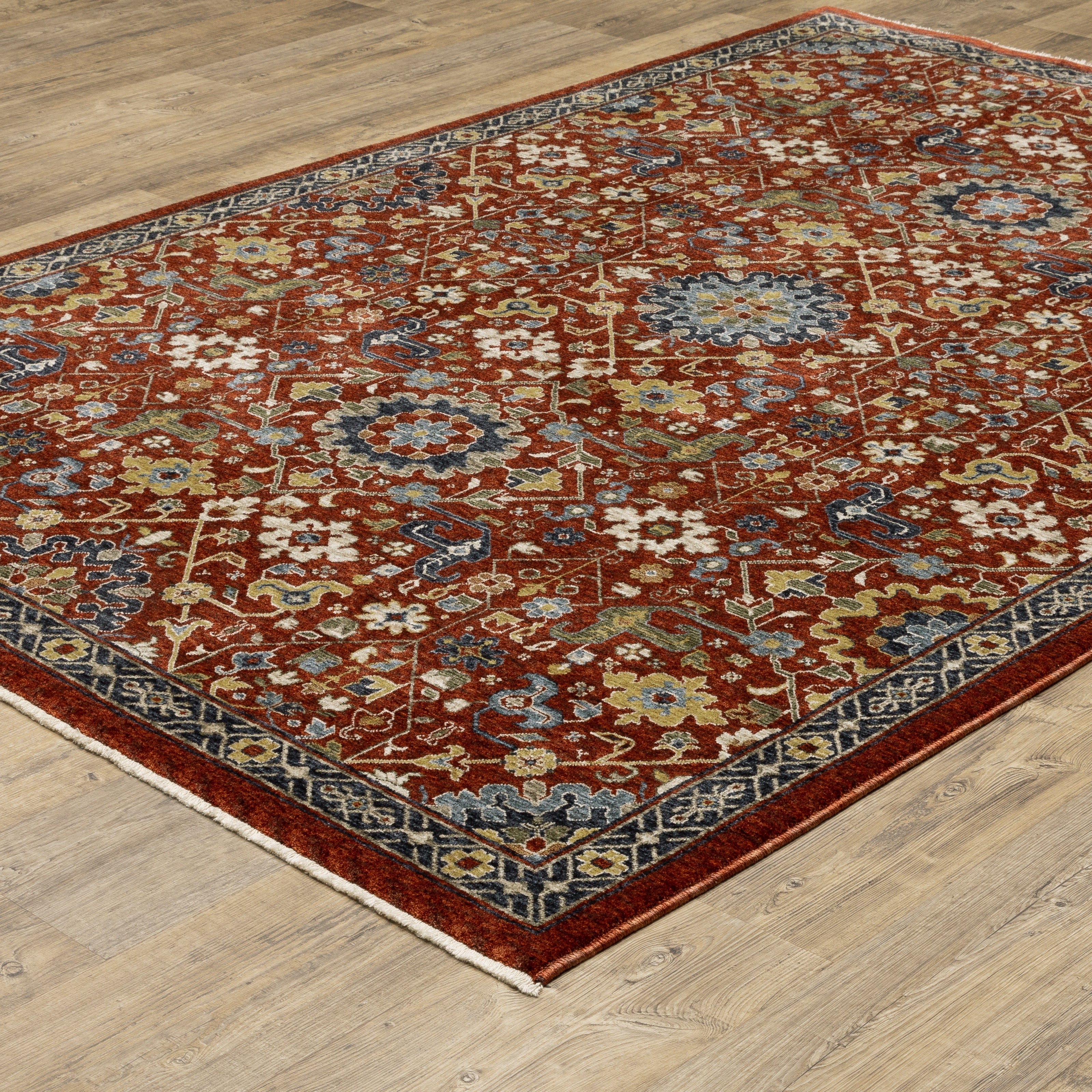 Oriental Weavers Aberdeen 6R Red/Multi Area Rug