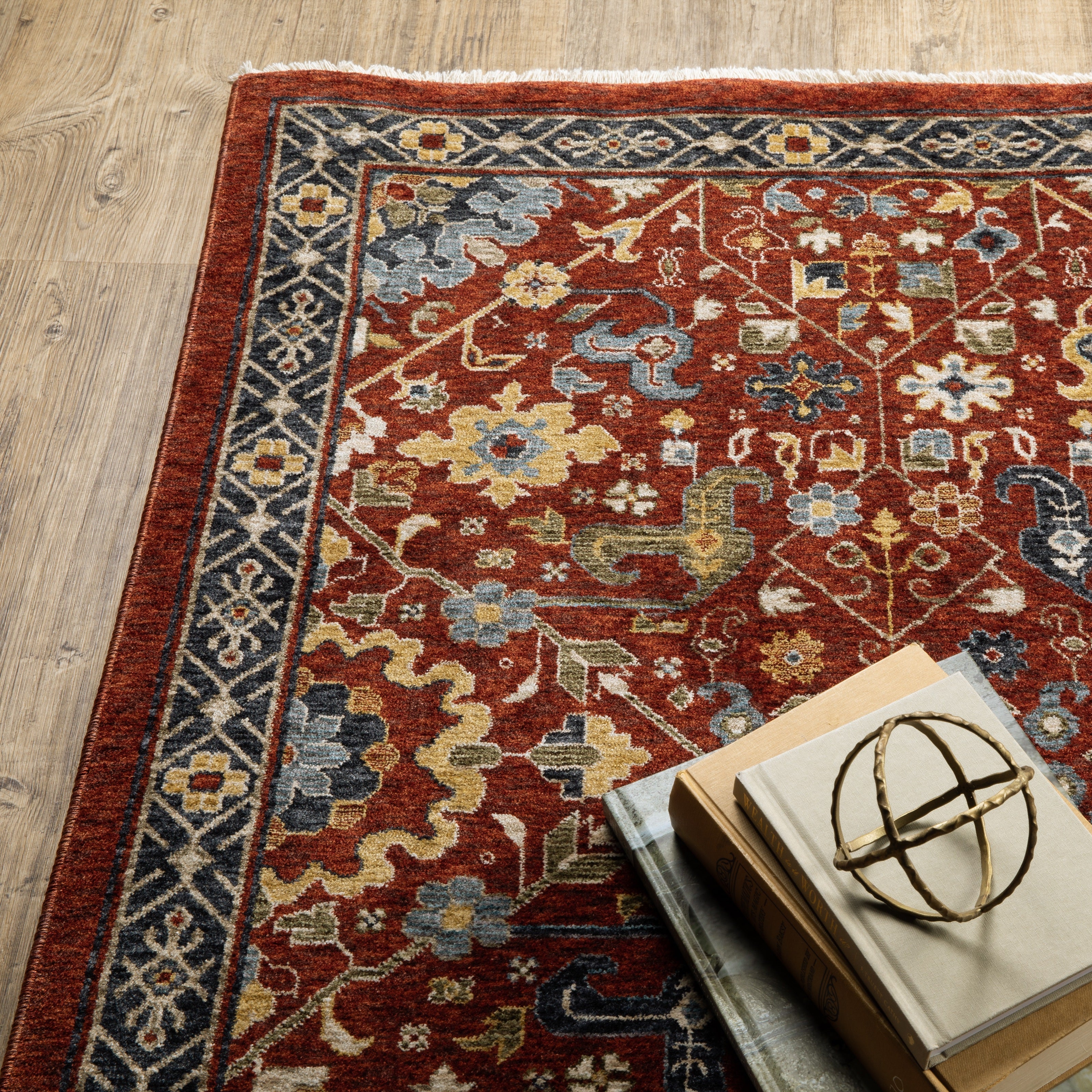 Oriental Weavers Aberdeen 6R Red/Multi Area Rug