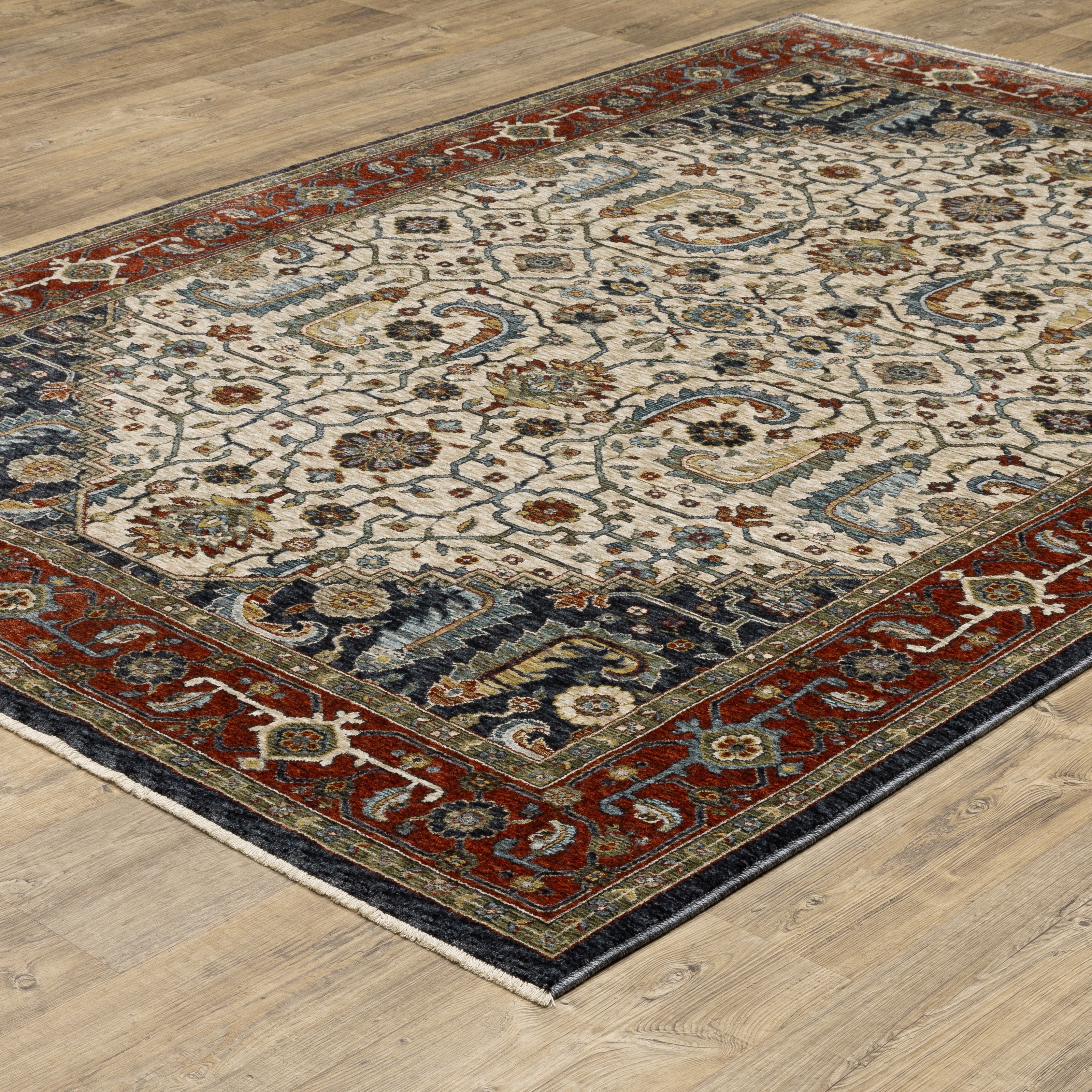 Oriental Weavers Aberdeen 752W Ivory/Red Area Rug