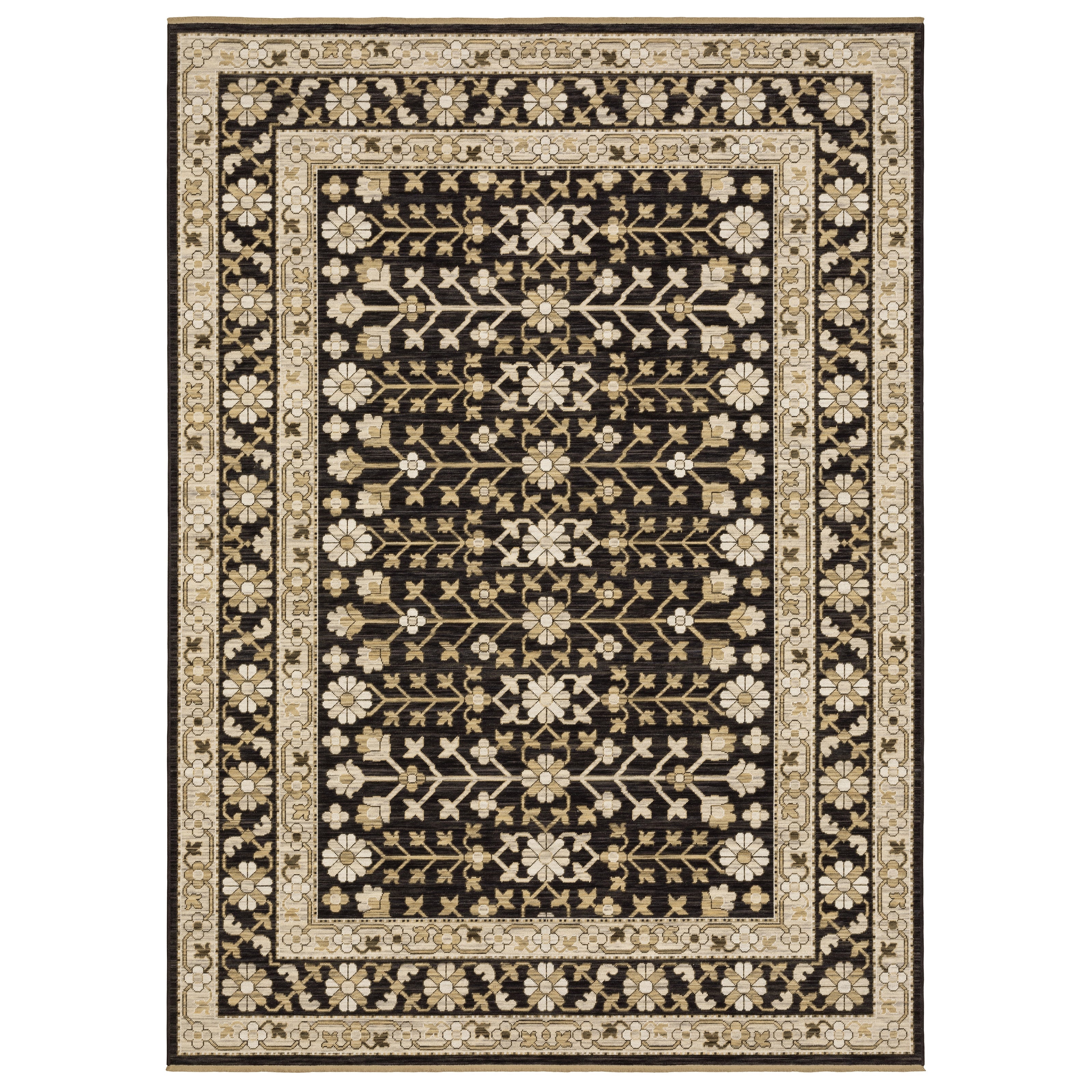 Oriental Weavers Acacia ACA10 Black/Beige Area Rug
