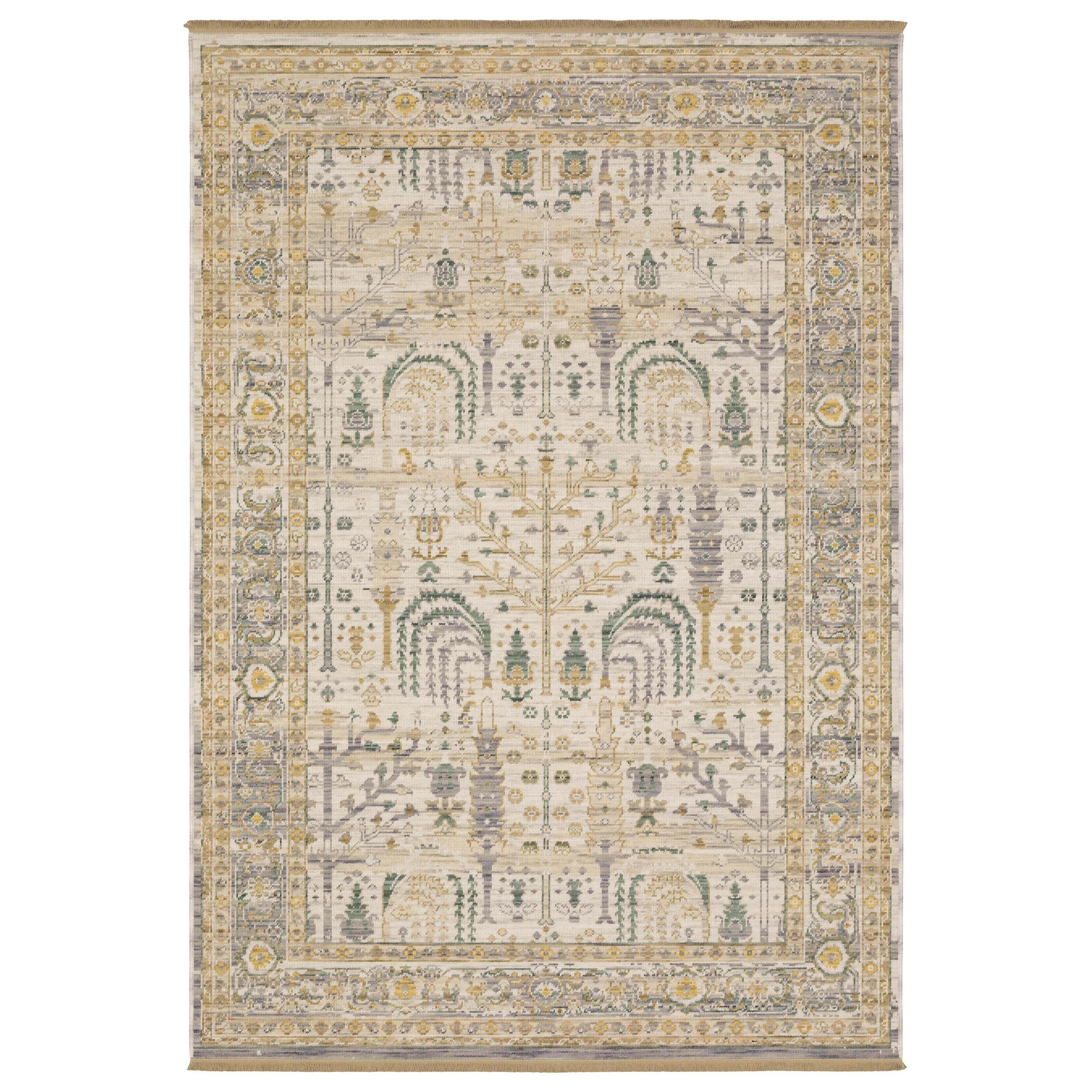 Oriental Weavers Acacia ACA14 Beige/Green Area Rug