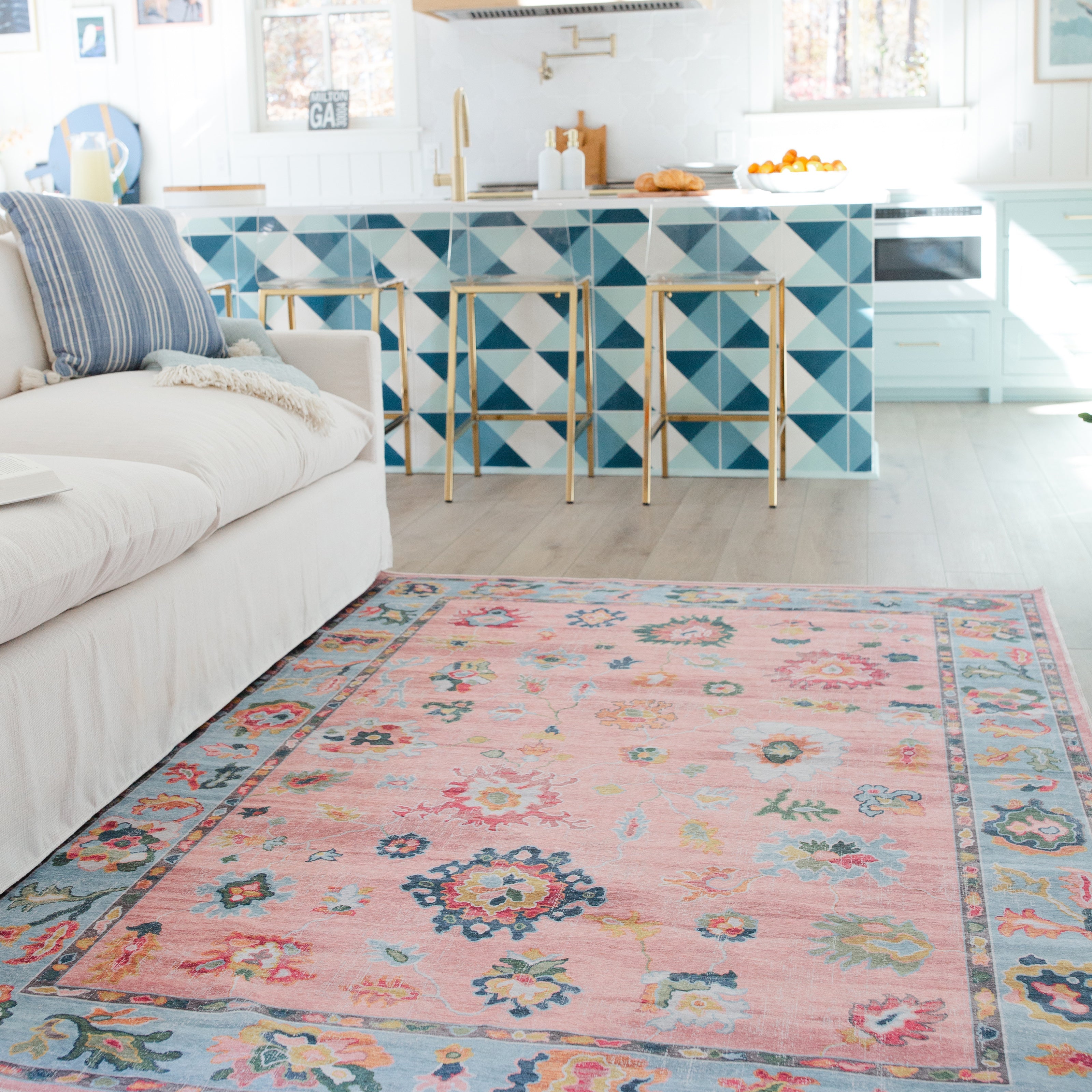 Oriental Weavers Addison ADD01 Pink/Blue Area Rug