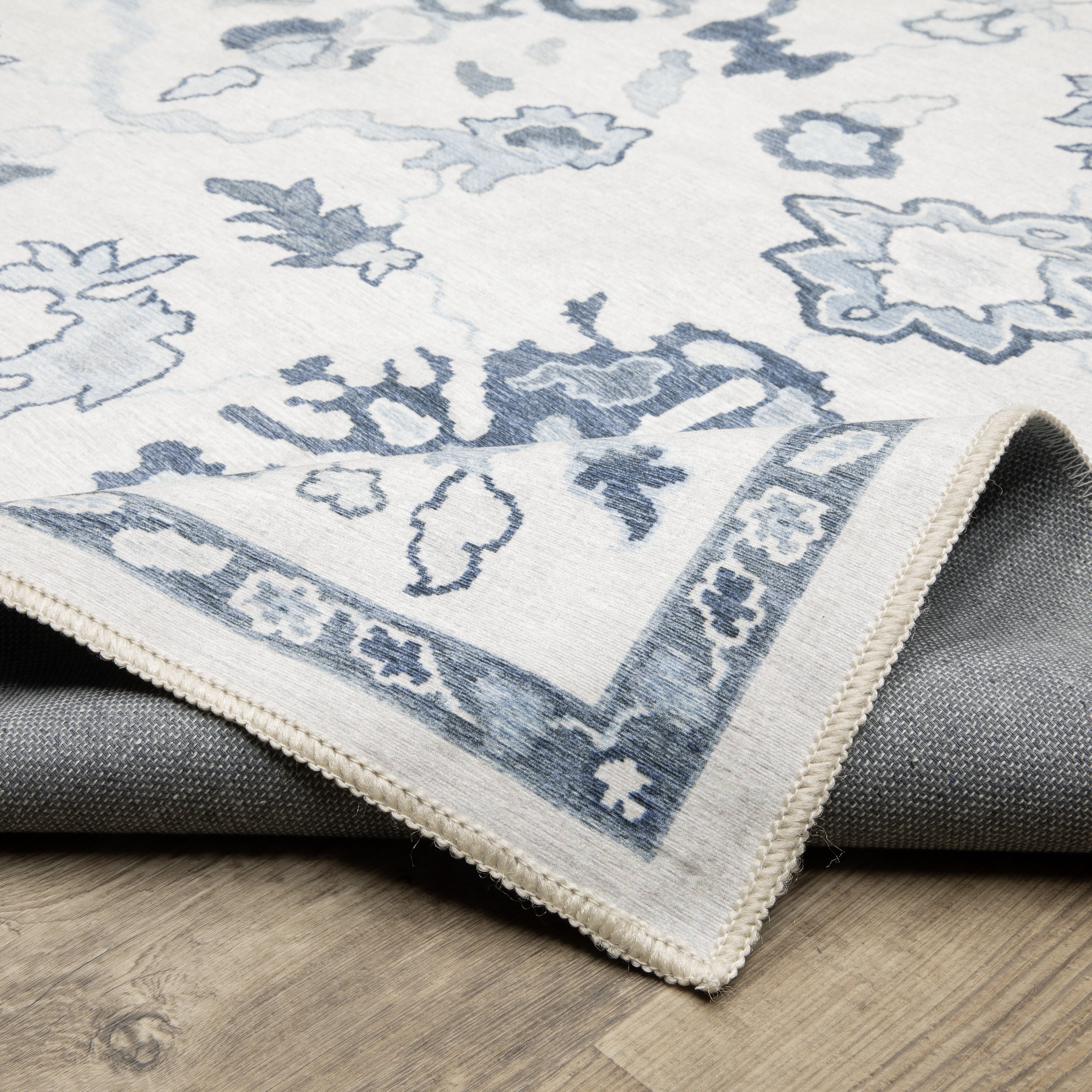 Oriental Weavers Addison ADD02 Ivory/Blue Area Rug