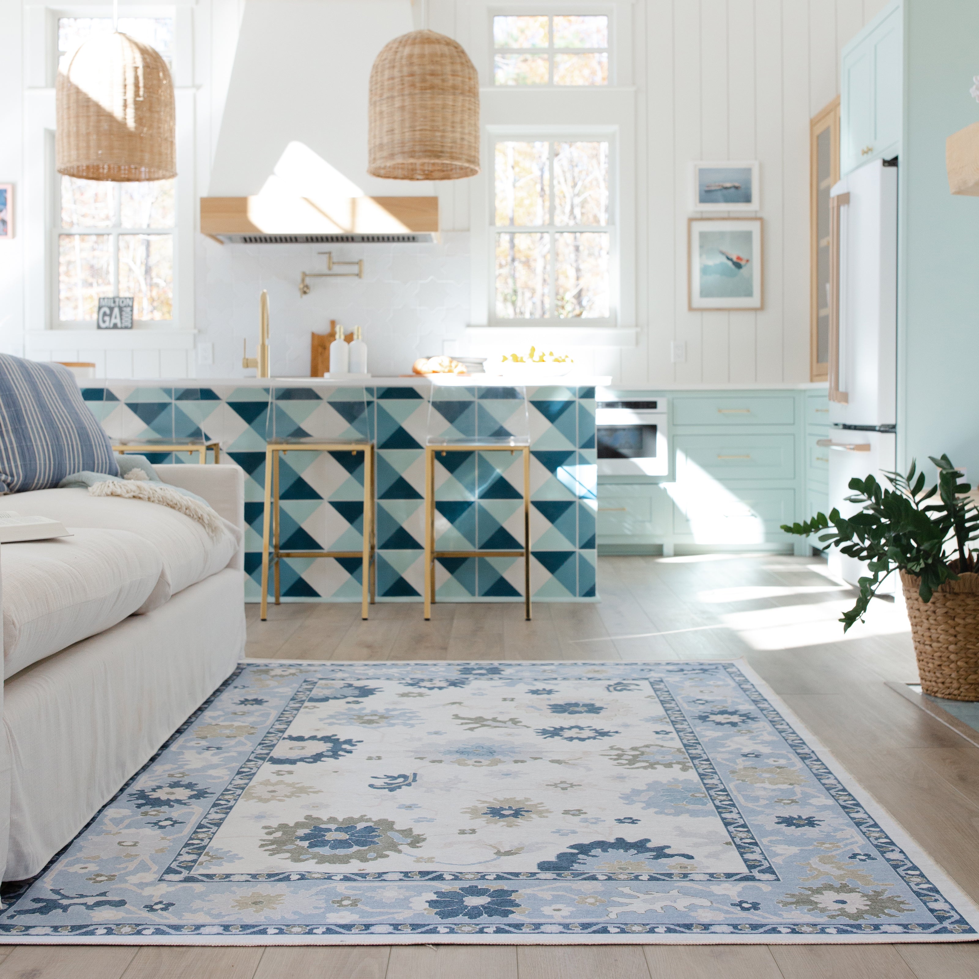 Oriental Weavers Addison ADD05 Blue/Green Area Rug