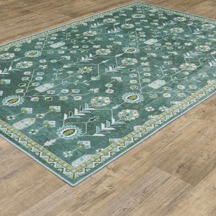 Oriental Weavers Addison ADD08 Teal/Green Area Rug