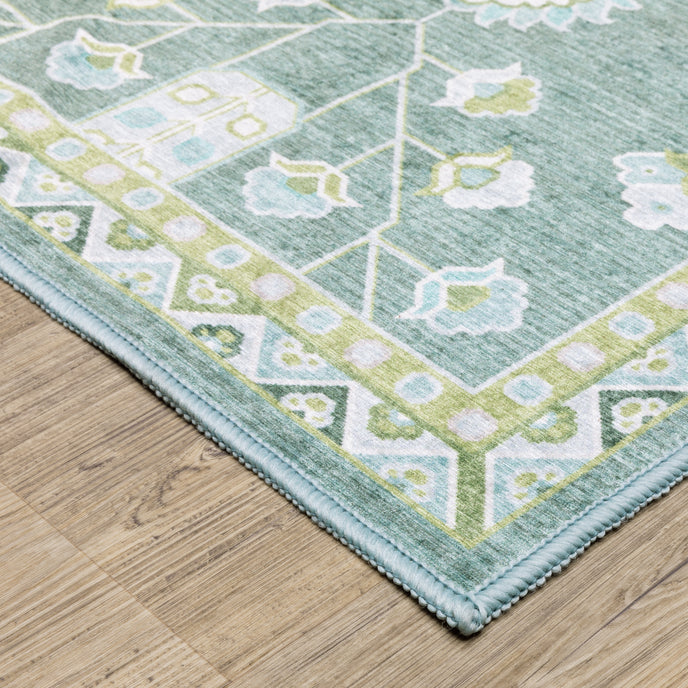 Oriental Weavers Addison ADD08 Teal/Green Area Rug