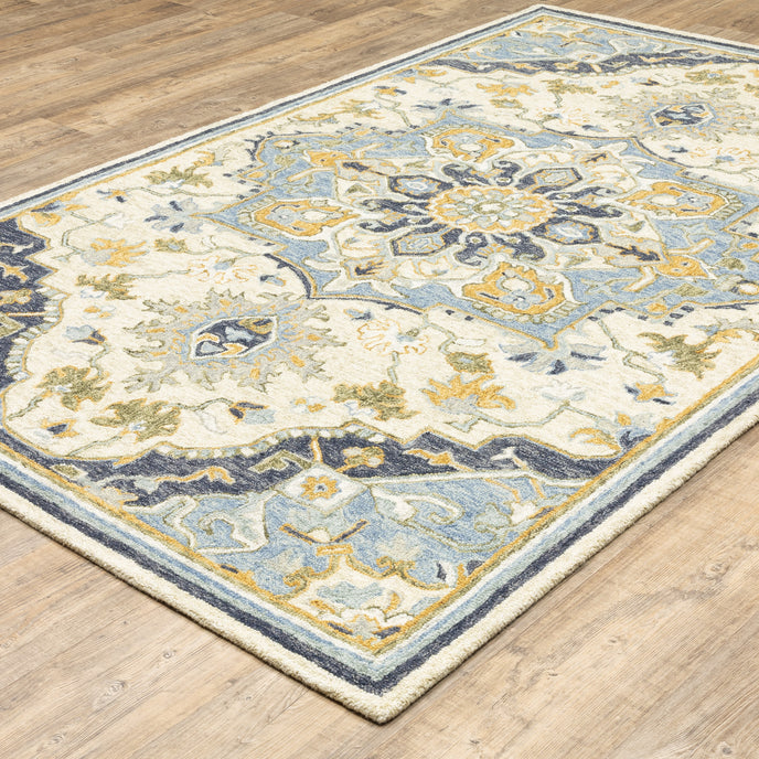 Oriental Weavers Alfresco 28402 Blue/Ivory Area Rug