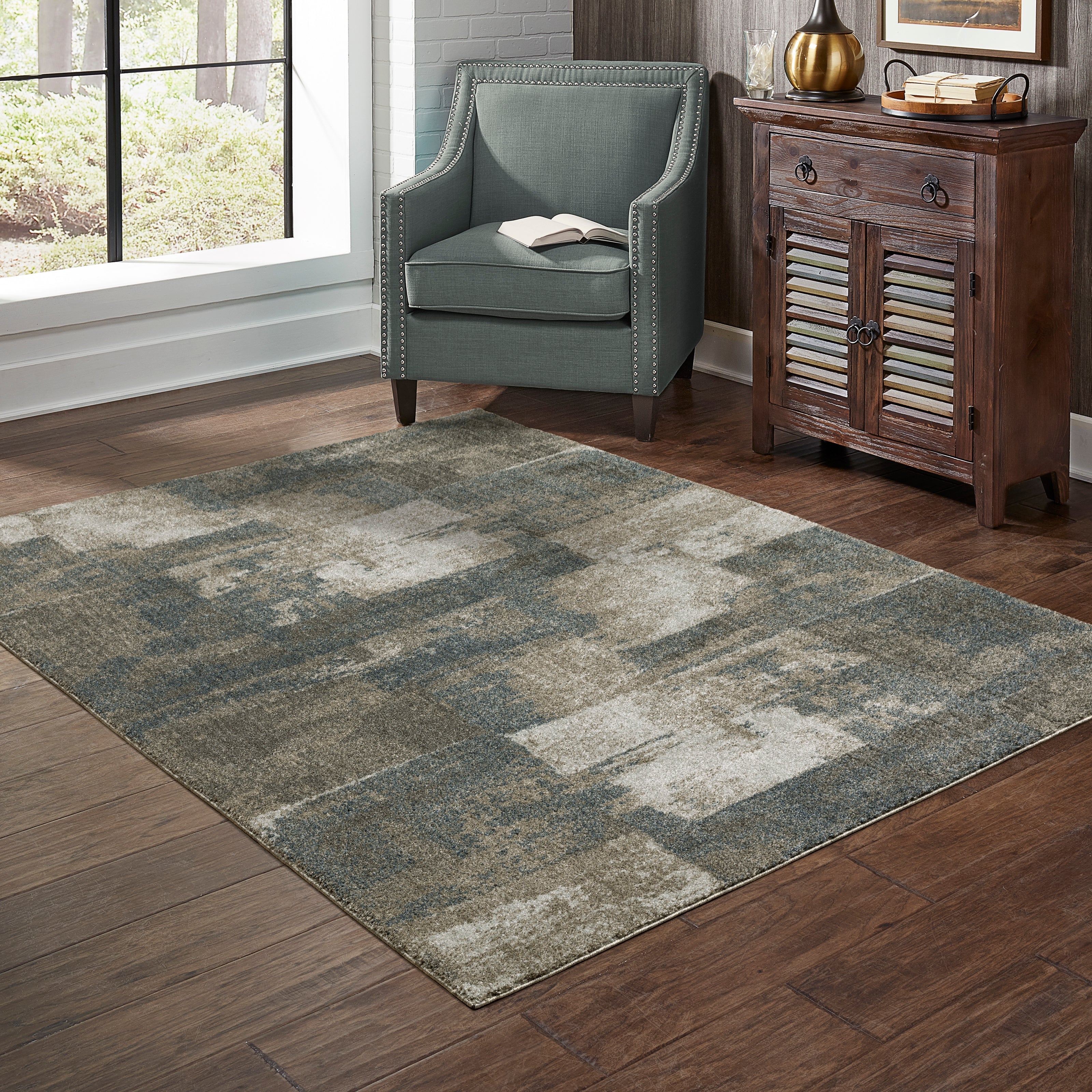 Oriental Weavers Alton 532B Blue/Brown Area Rug