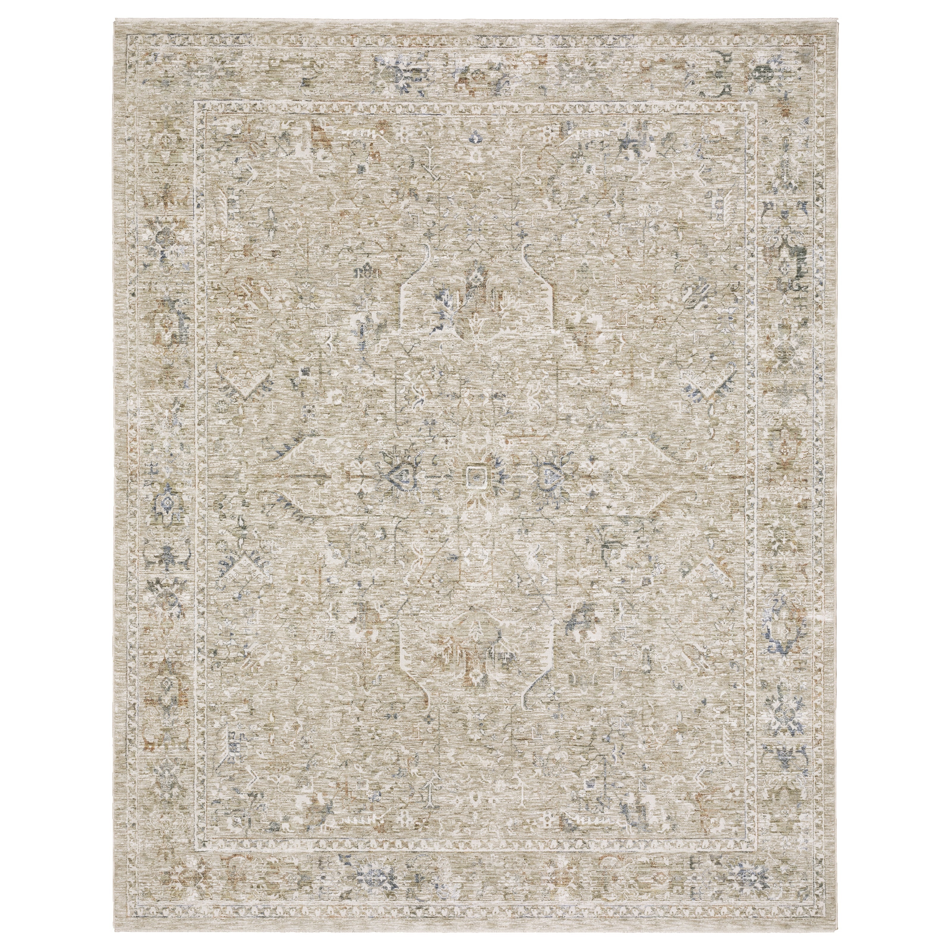 Oriental Weavers Avalon AVA02 Beige/Blue Area Rug
