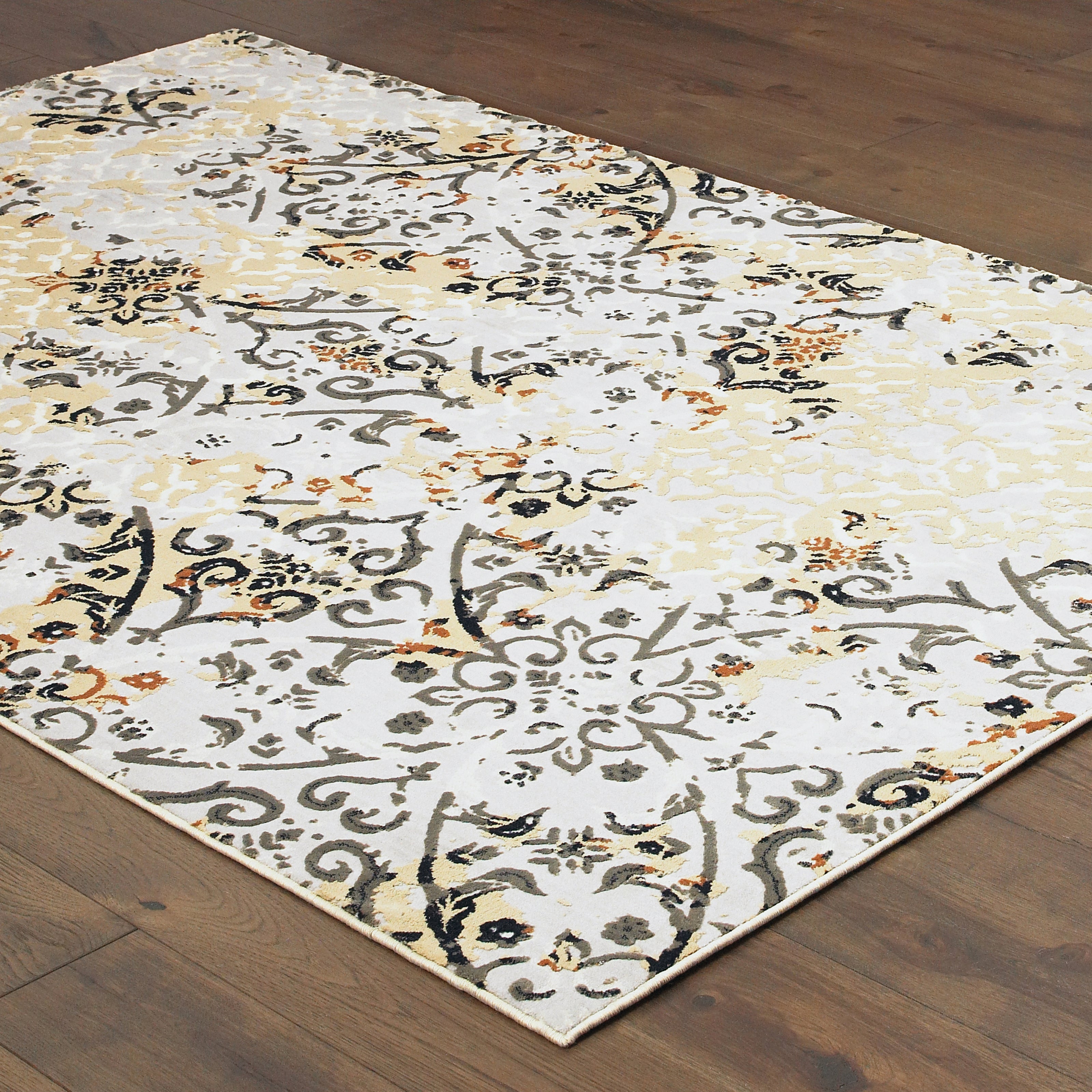 Oriental Weavers Bowen 108W Grey/Gold Area Rug
