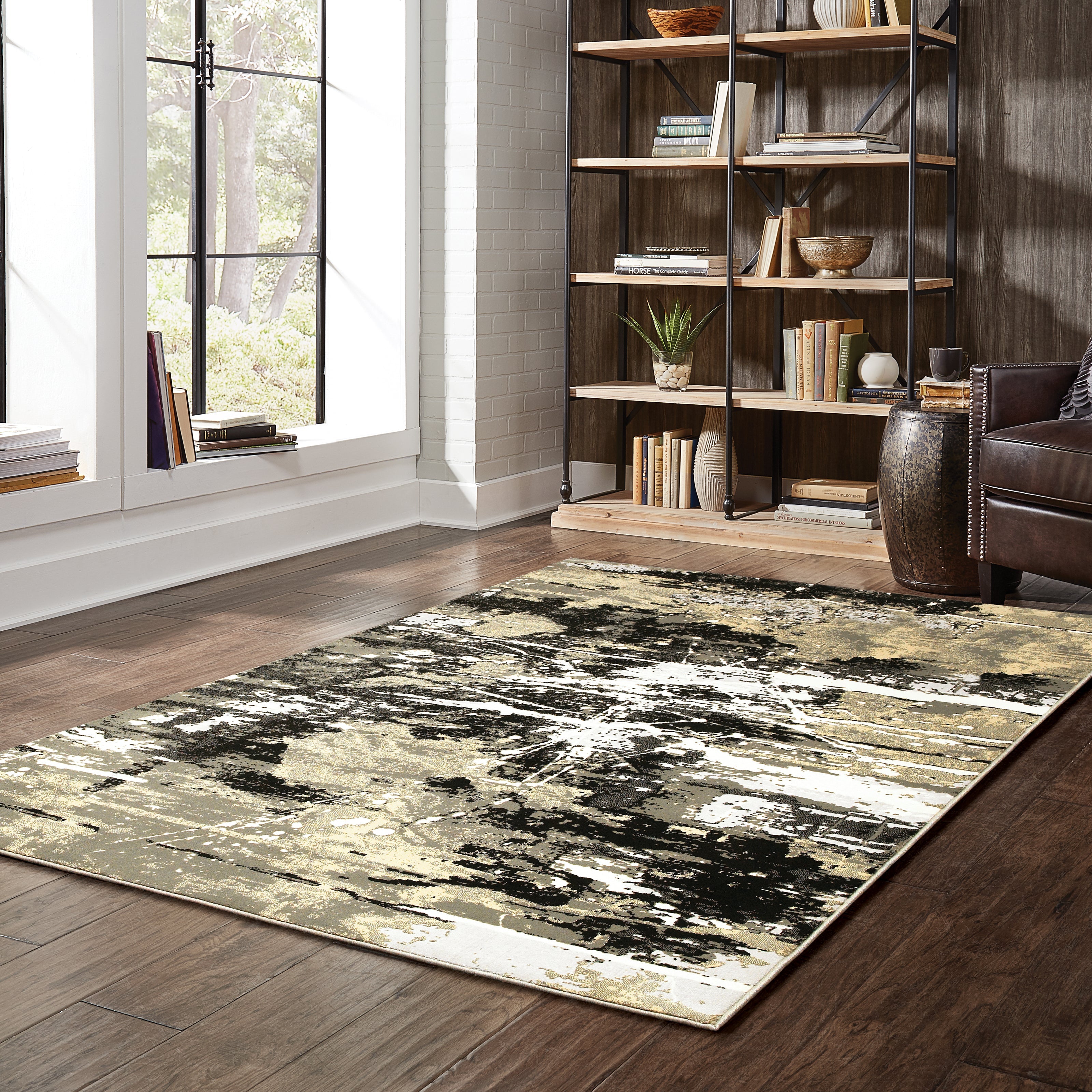 Oriental Weavers Bowen 109E Black/Gold Area Rug