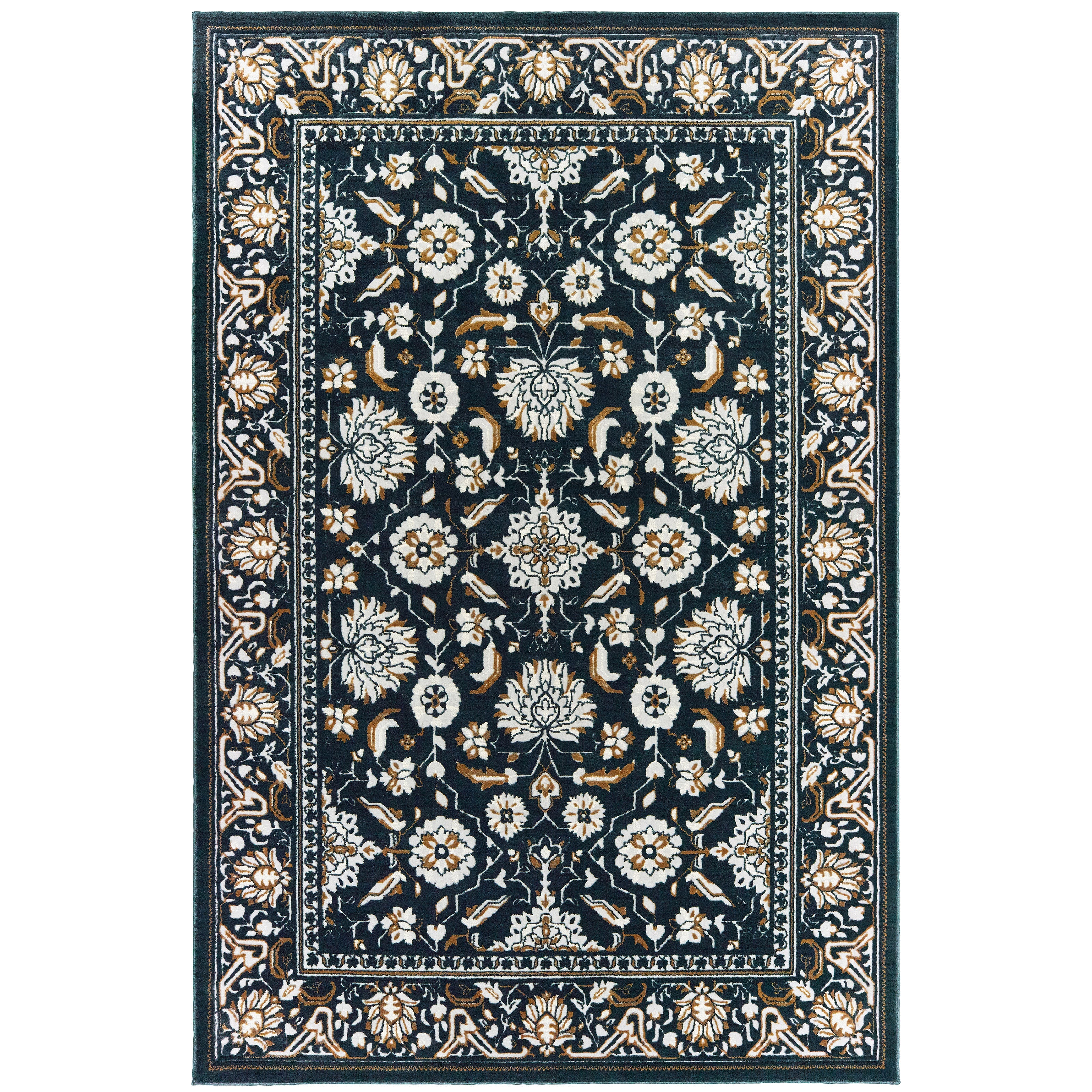 Oriental Weavers Bowen 534L Navy/Gold Area Rug