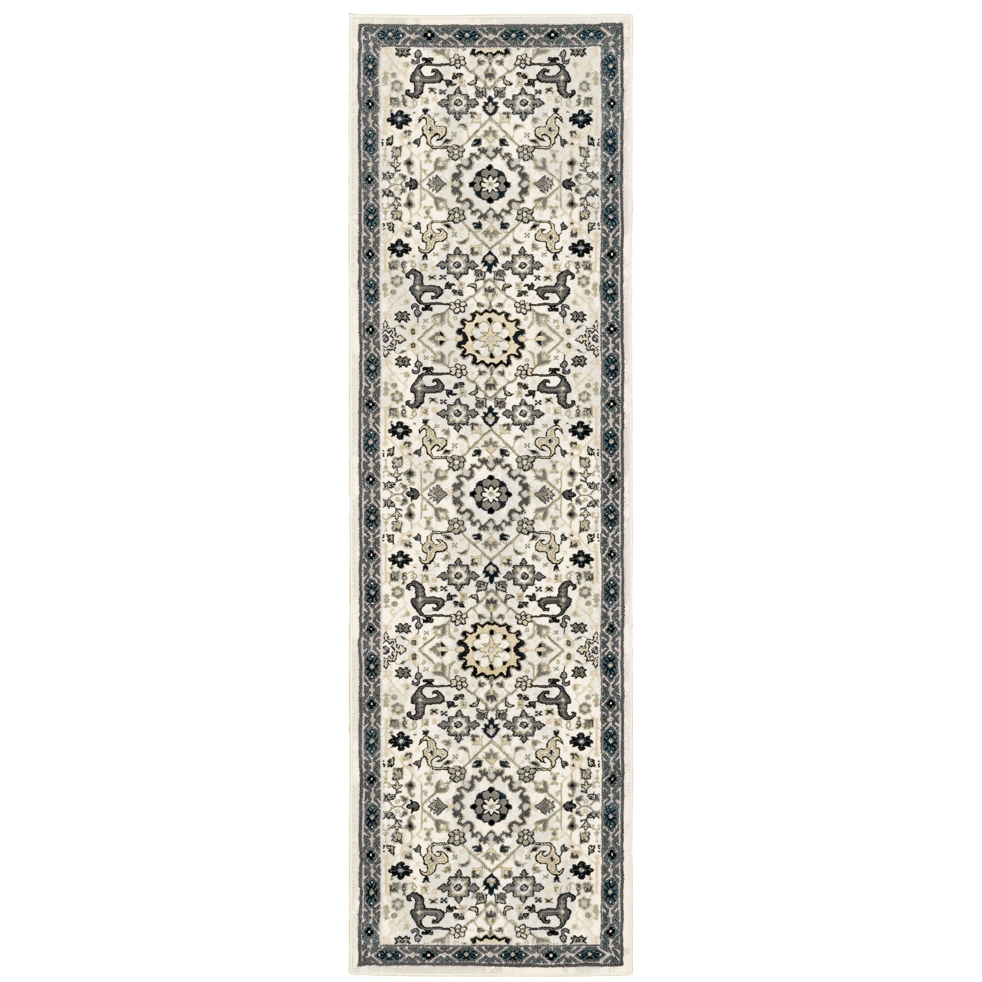 Oriental Weavers Bowen 73J Ivory/Navy Area Rug