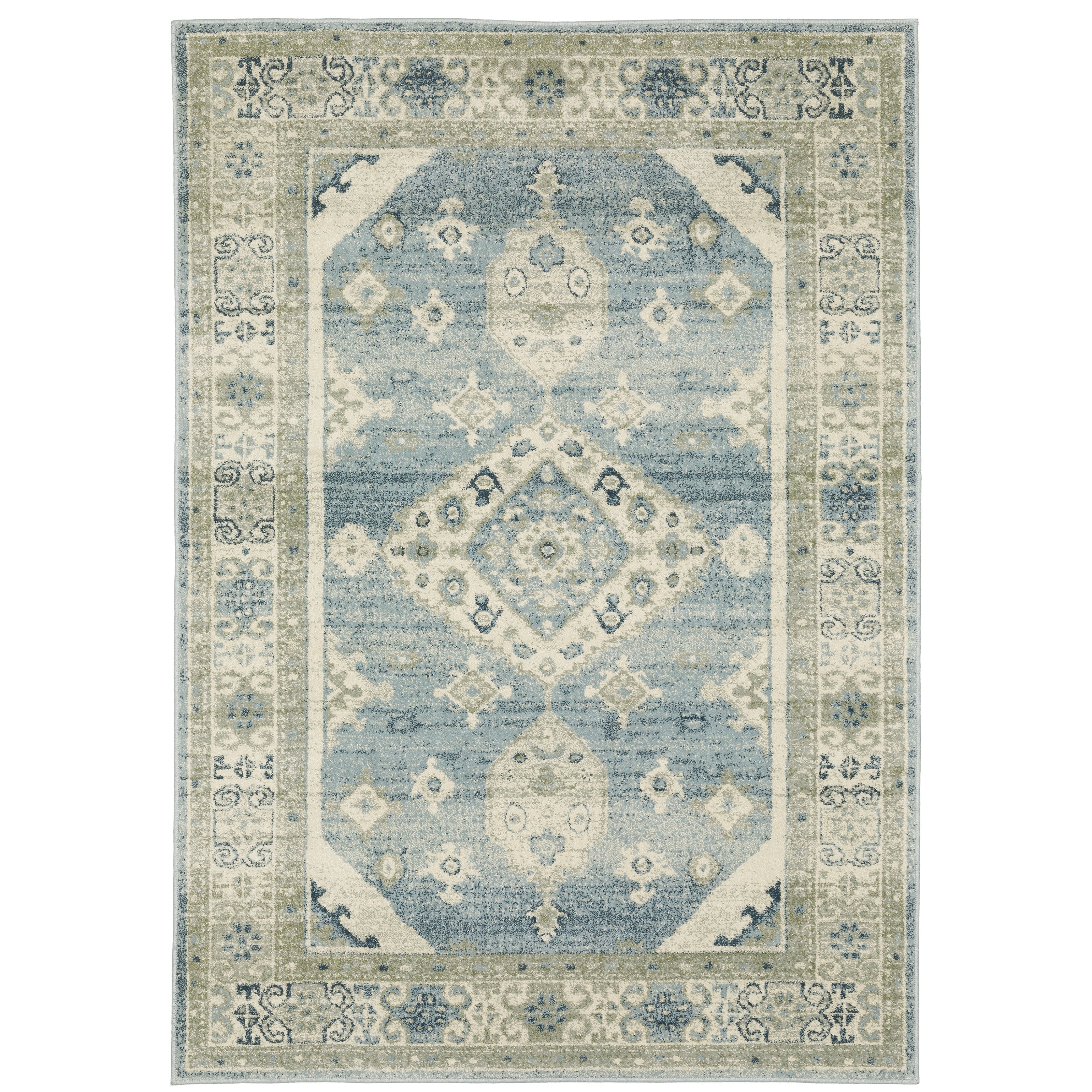 Oriental Weavers Branson BR03A Blue/Beige Area Rug