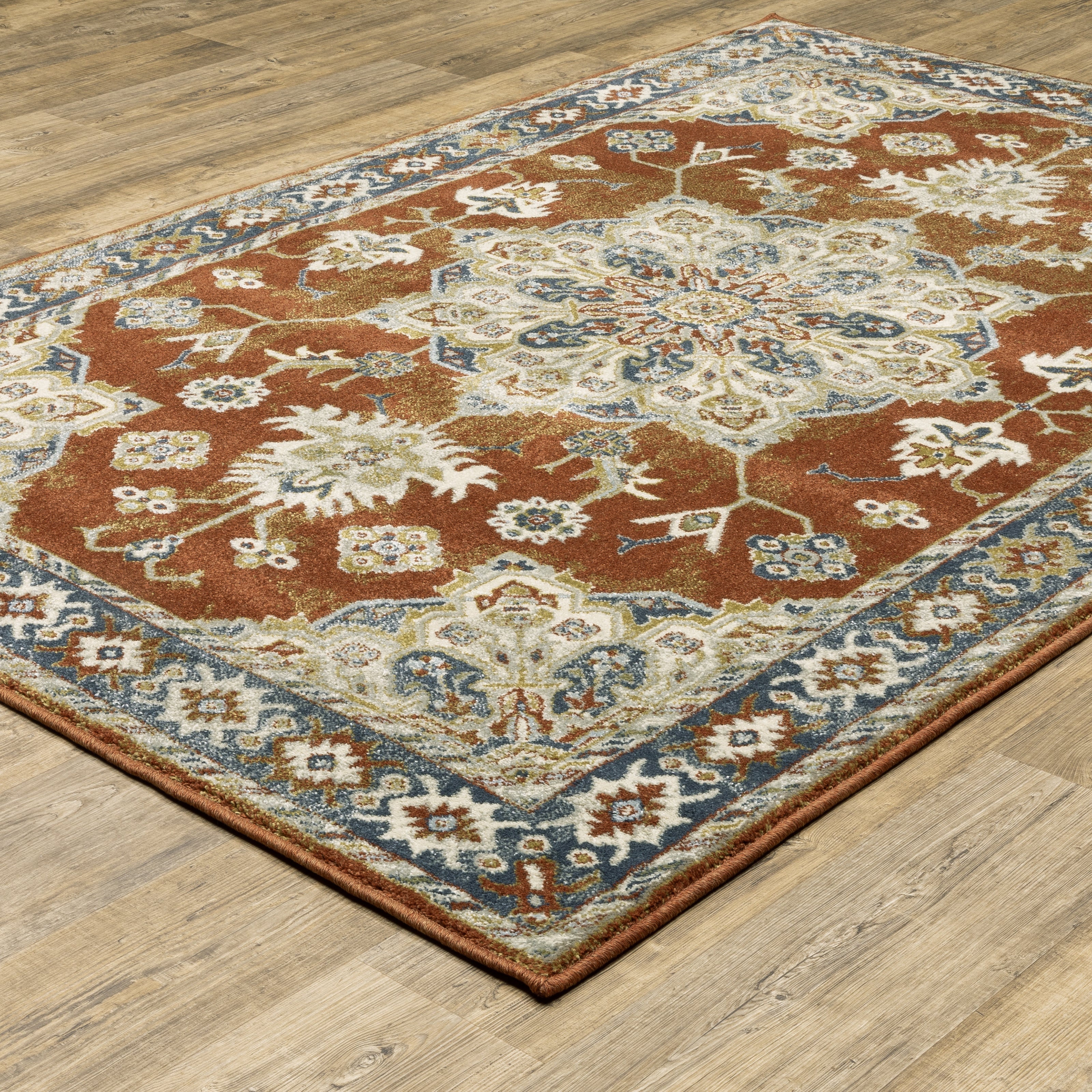 Oriental Weavers Branson BR04A Rust/Beige Area Rug