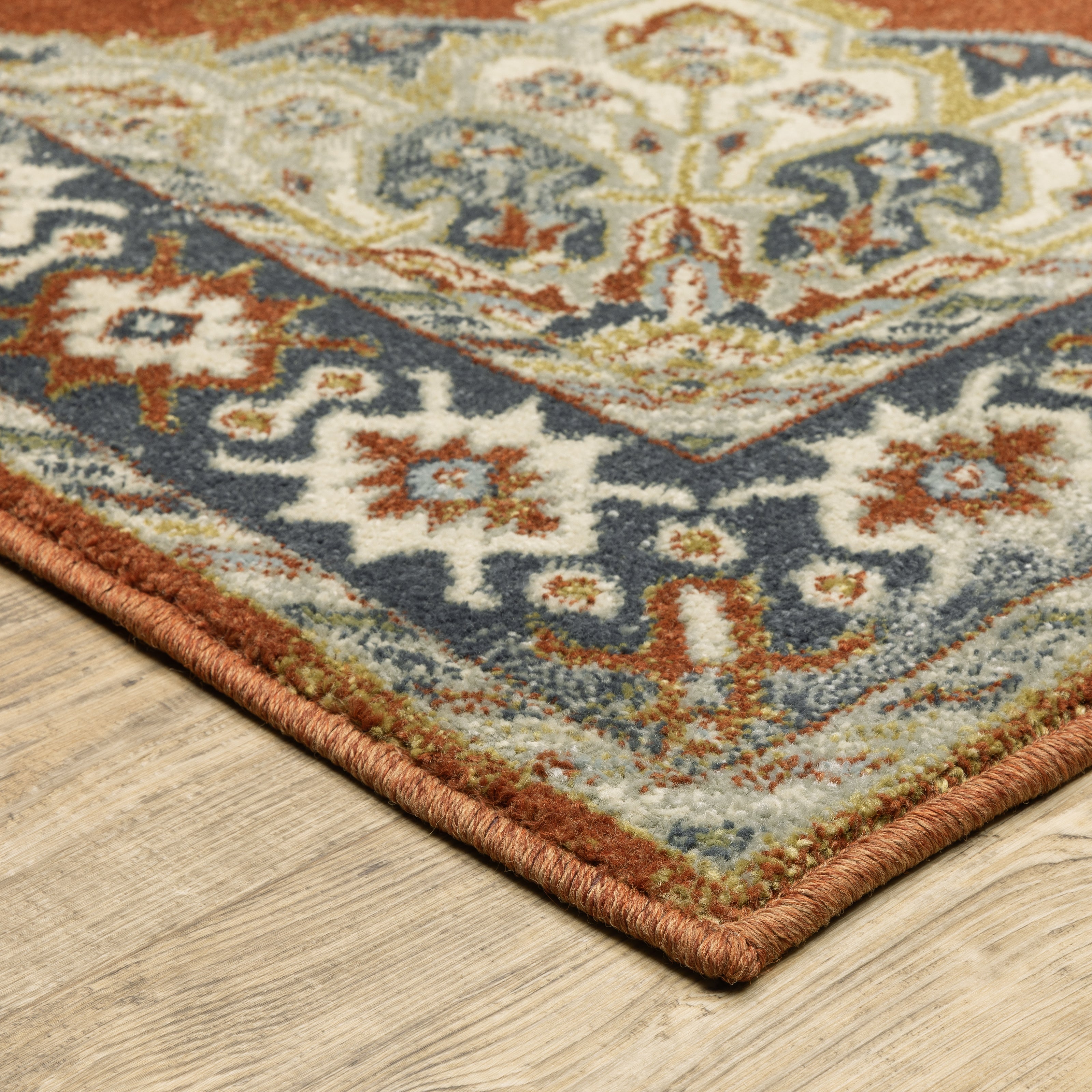 Oriental Weavers Branson BR04A Rust/Beige Area Rug