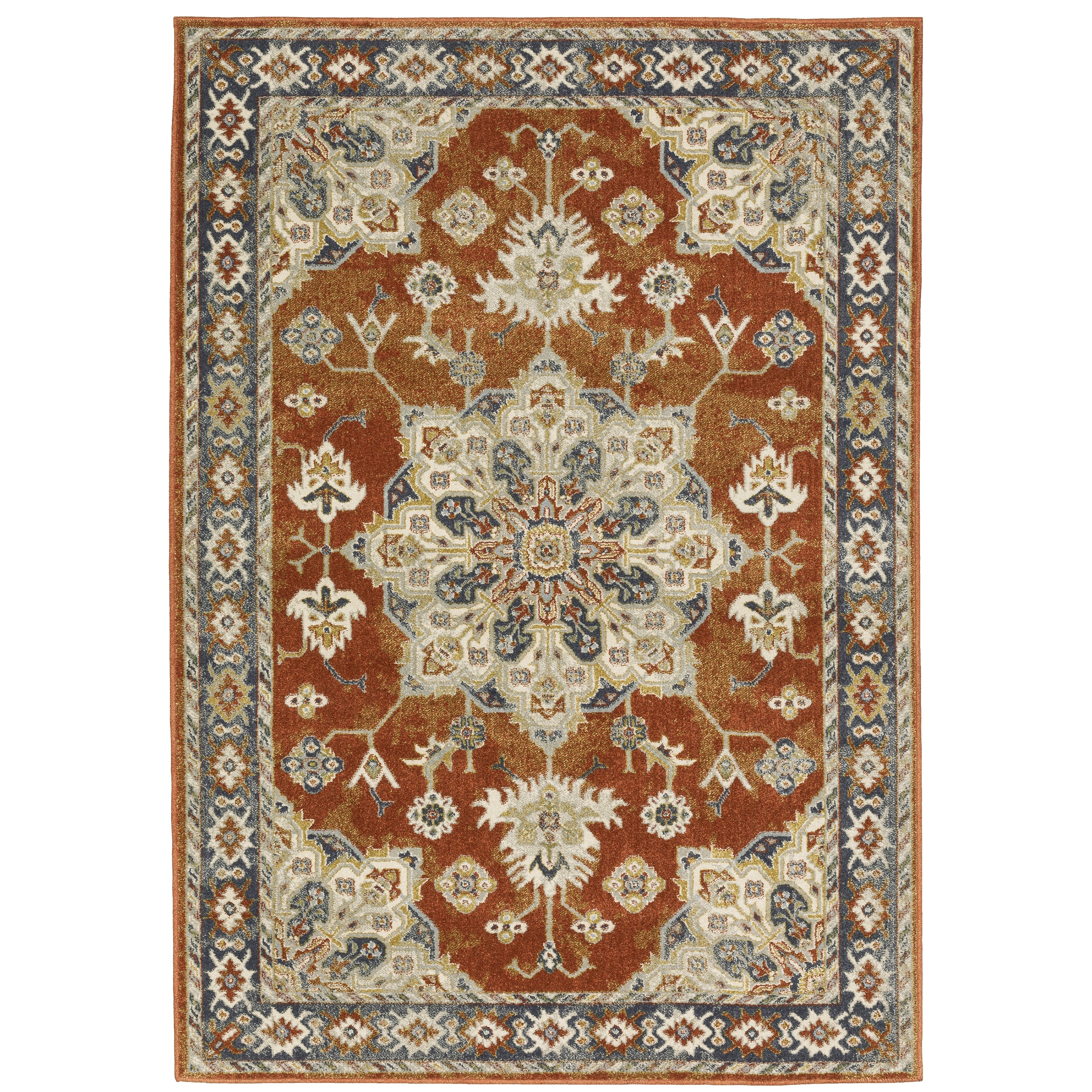 Oriental Weavers Branson BR04A Rust/Beige Area Rug