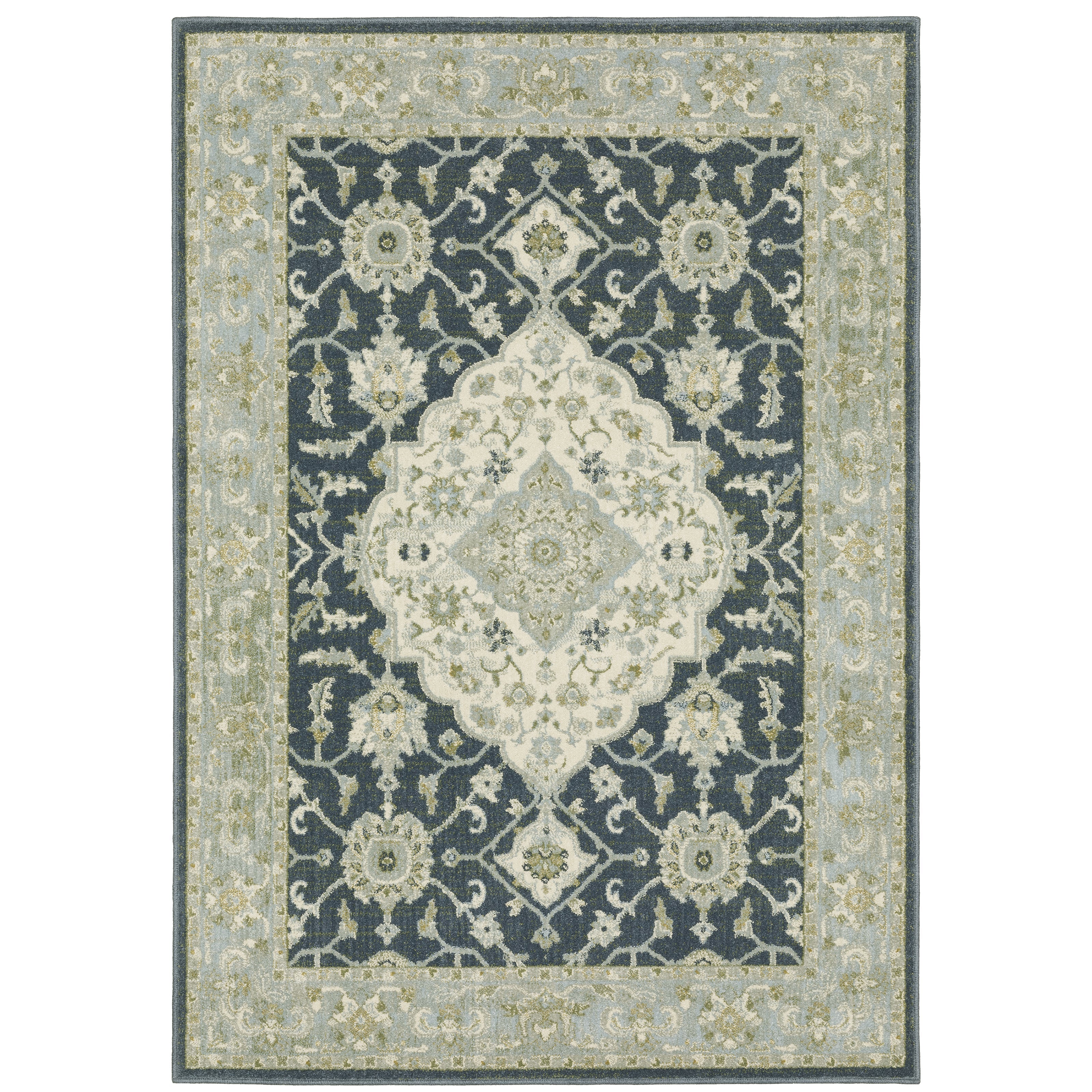 Oriental Weavers Branson BR05A Blue/Ivory Area Rug
