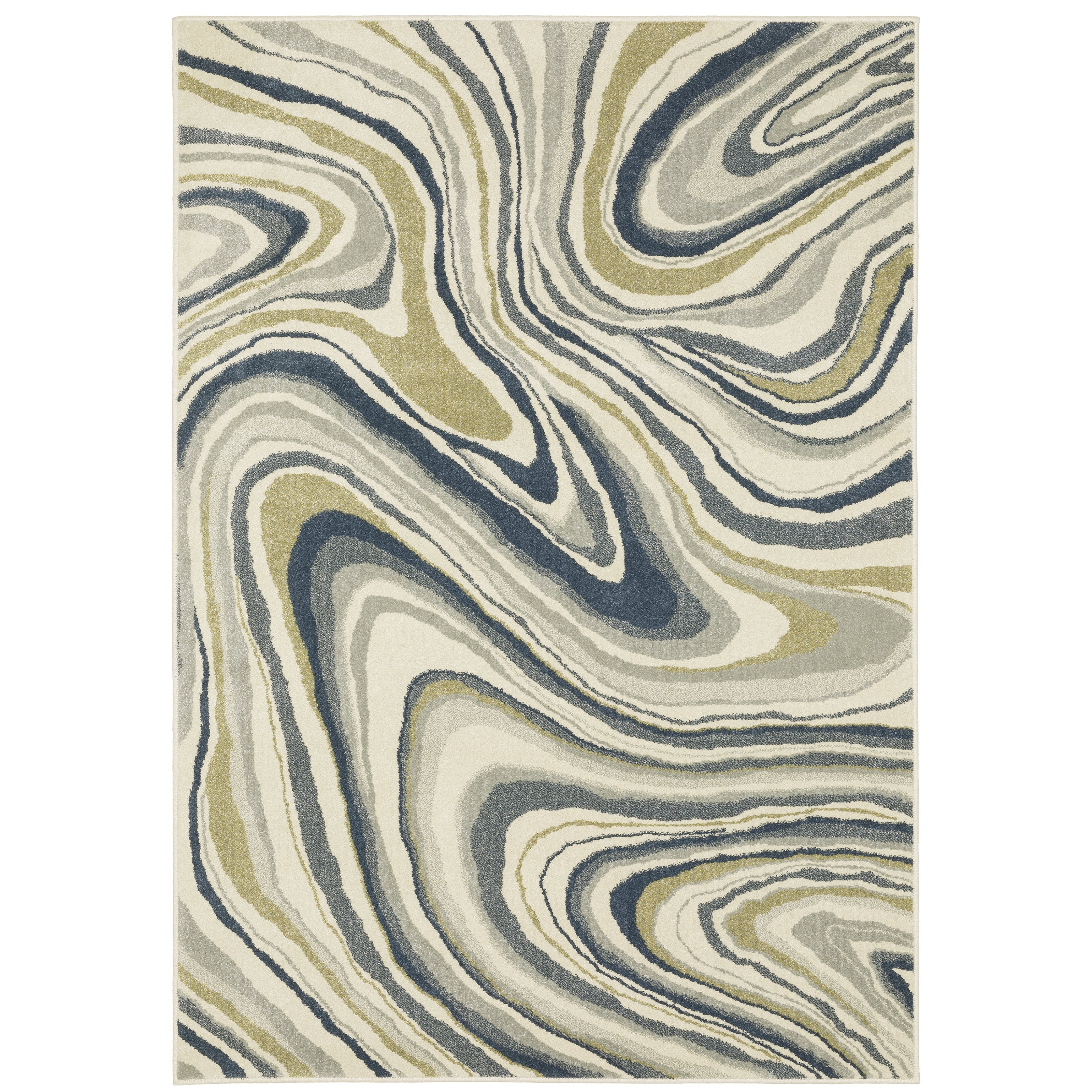 Oriental Weavers Branson BR07A Ivory/Blue Area Rug