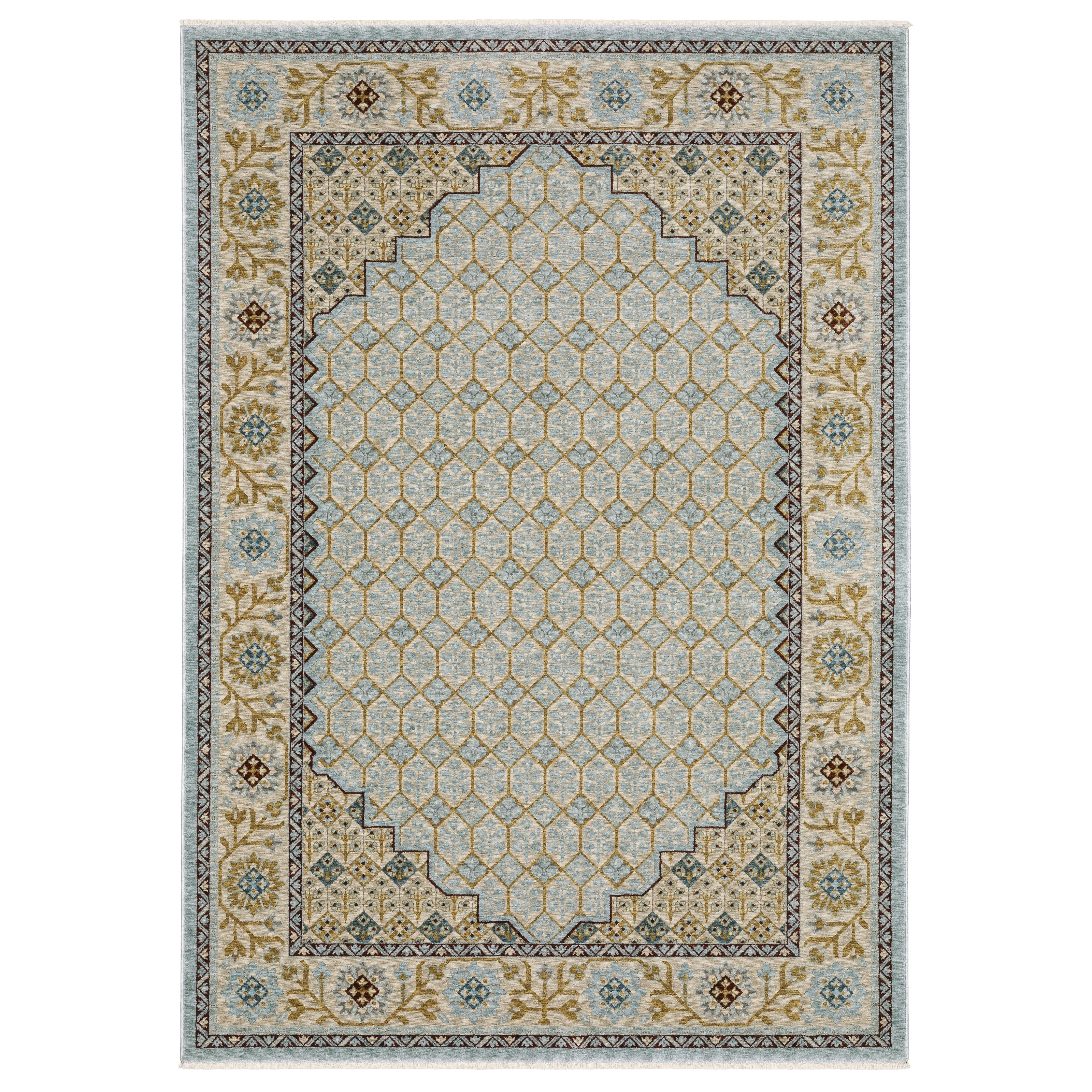Oriental Weavers Capella CAP02 Blue/Gold Area Rug