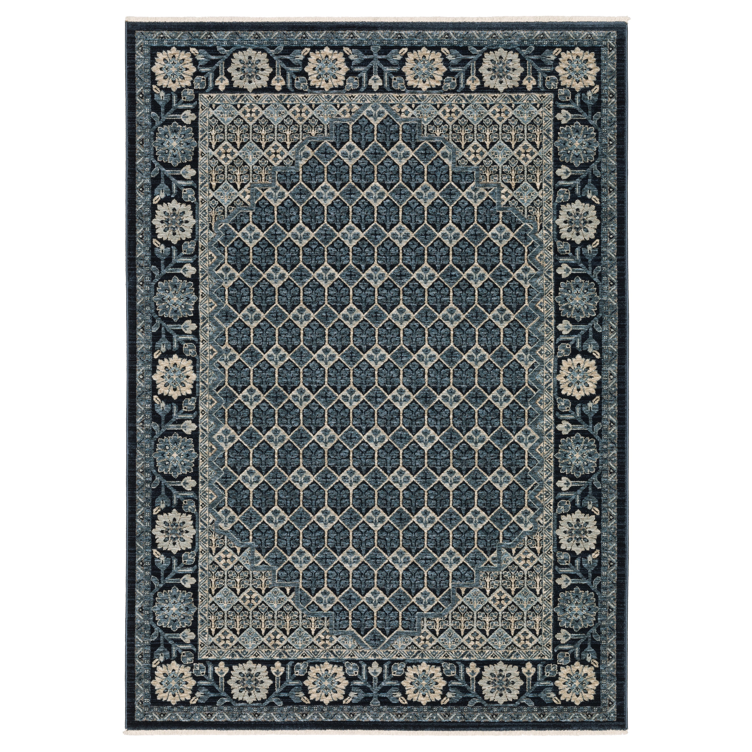 Oriental Weavers Capella CAP03 Blue/Ivory Area Rug
