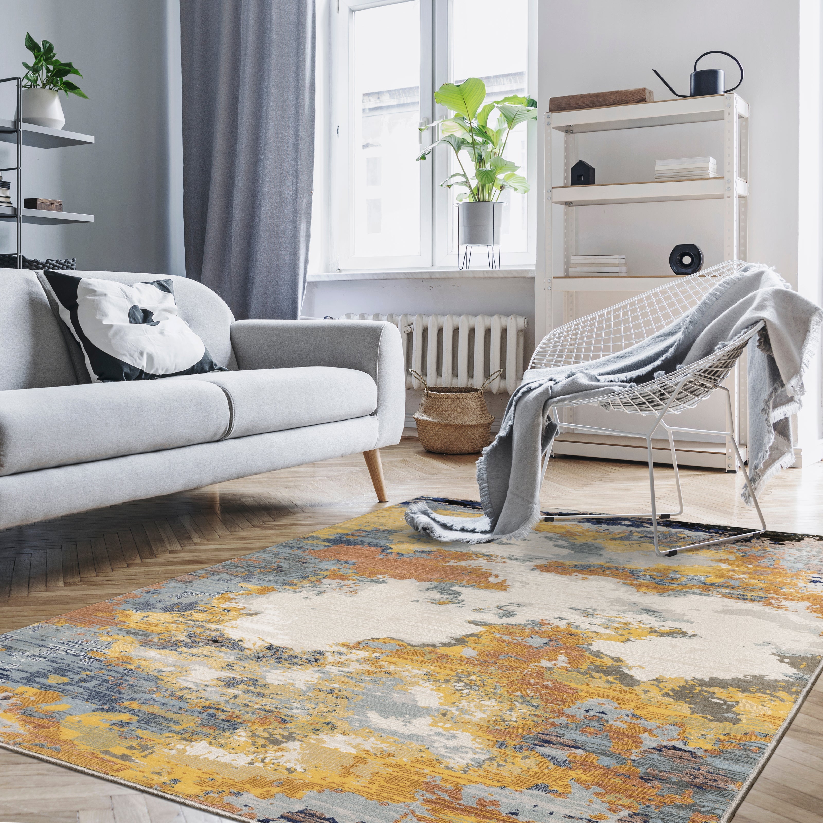 Oriental Weavers Caravan 530V Yellow/Blue Area Rug