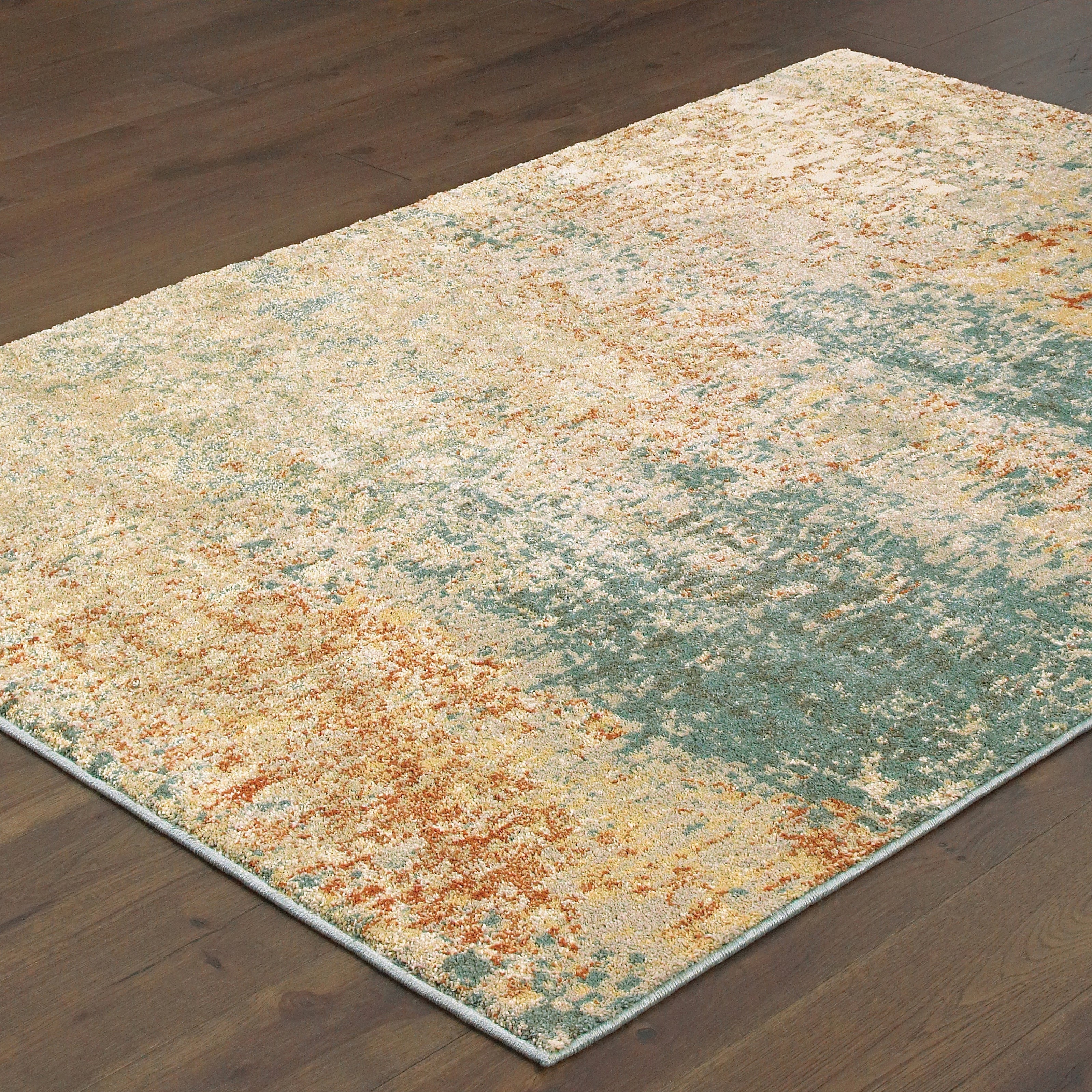 Oriental Weavers Carson 9654B Blue/Orange Area Rug