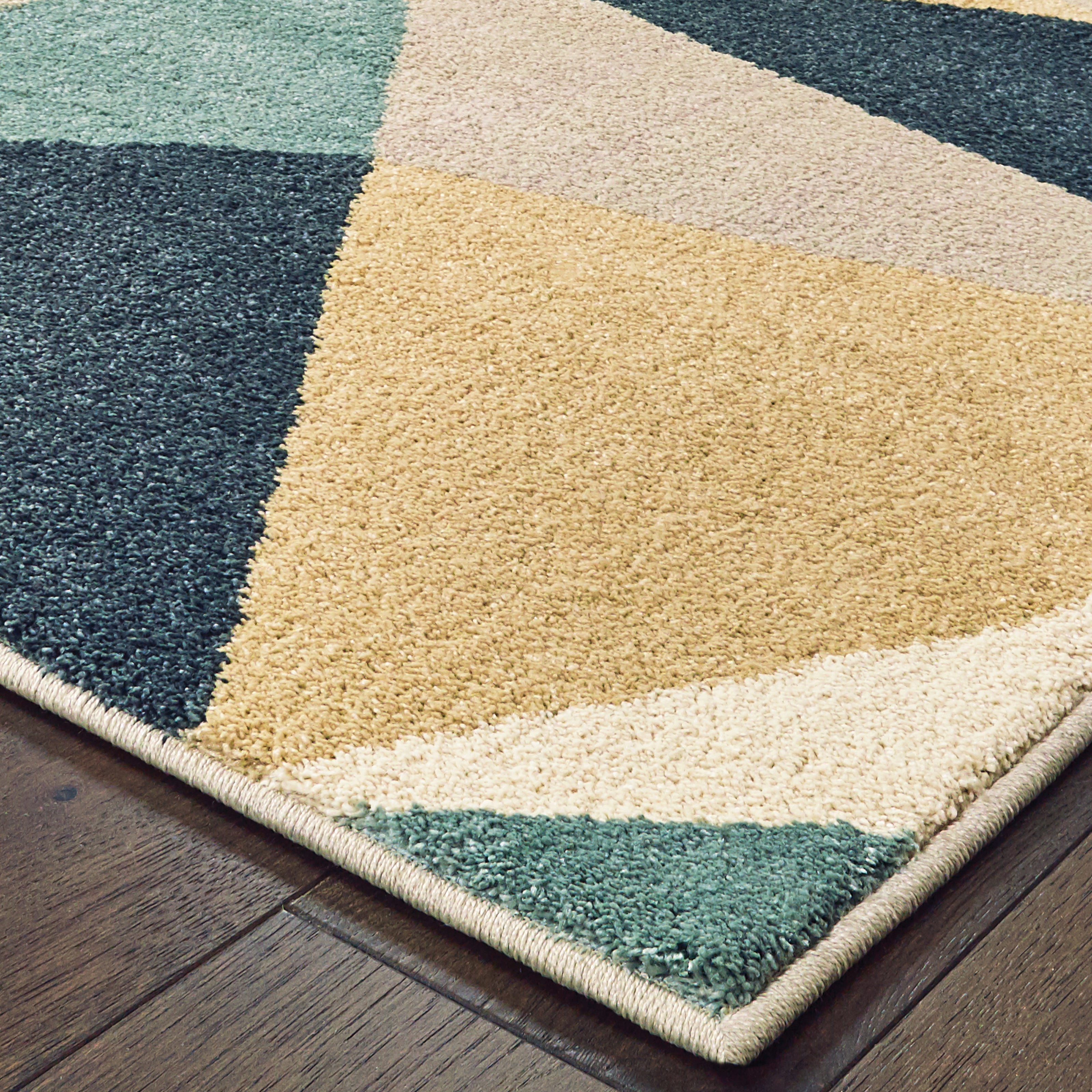 Oriental Weavers Carson 9659B Blue/Orange Area Rug