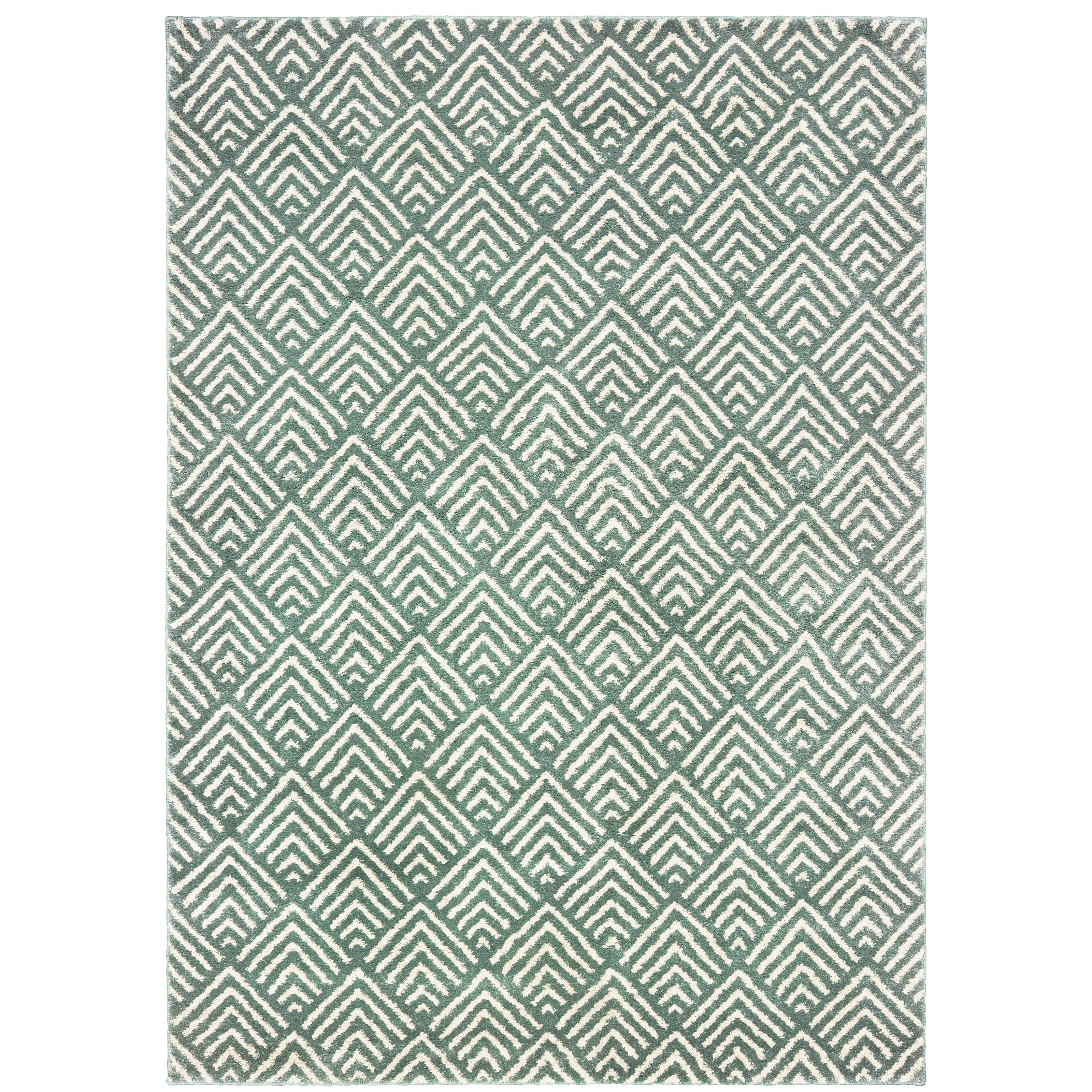 Oriental Weavers Carson 9667C Blue/Ivory Area Rug