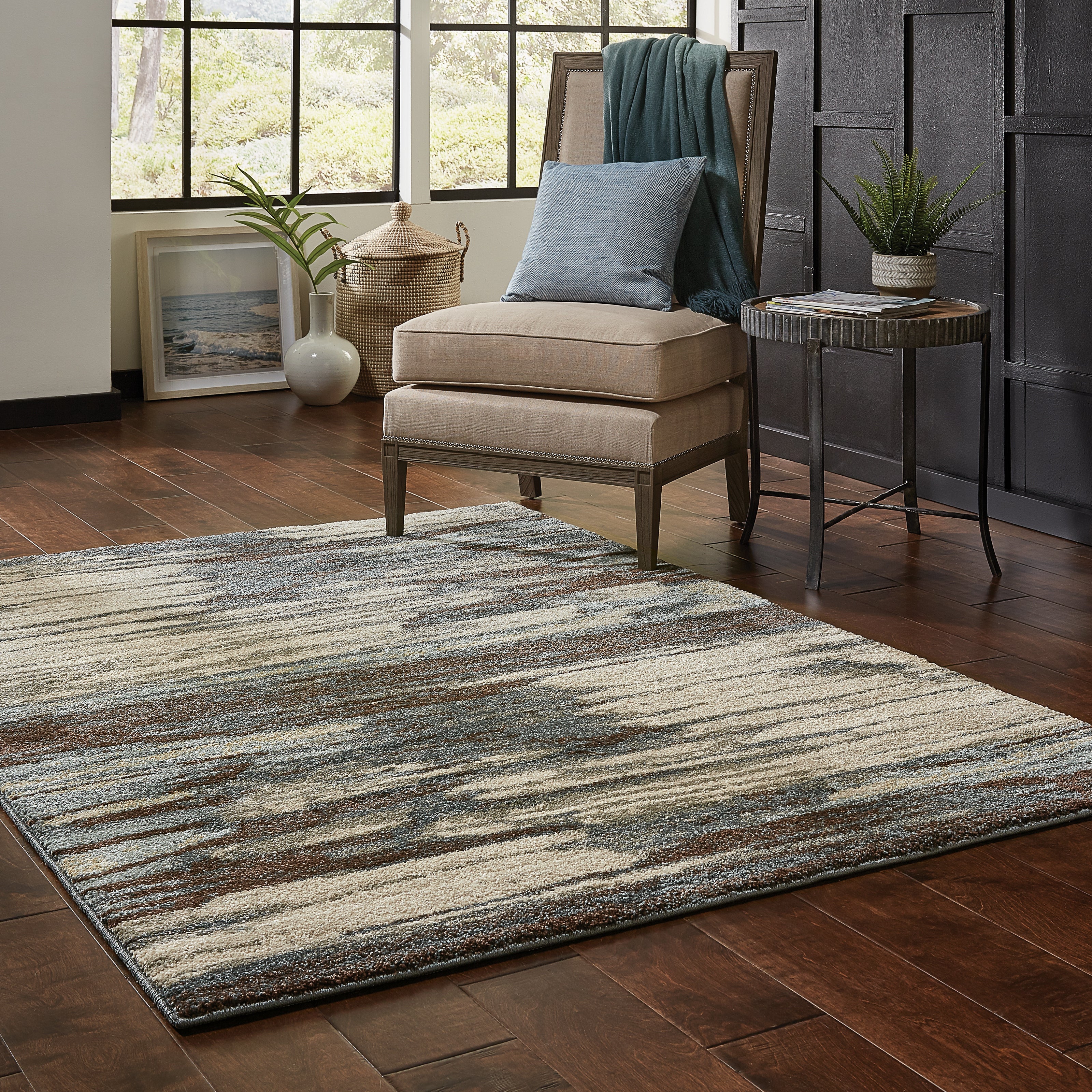 Oriental Weavers Carson 9675A Blue/Ivory Area Rug