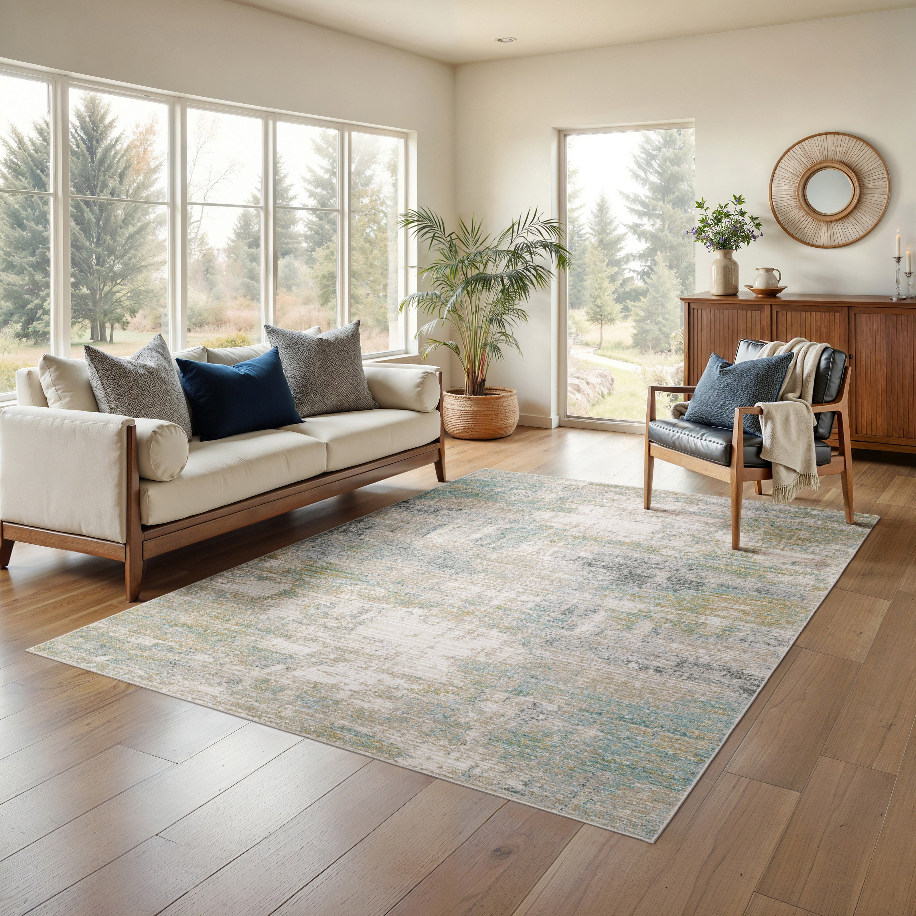 Oriental Weavers Cavett CAV01 Ivory/Green Area Rug
