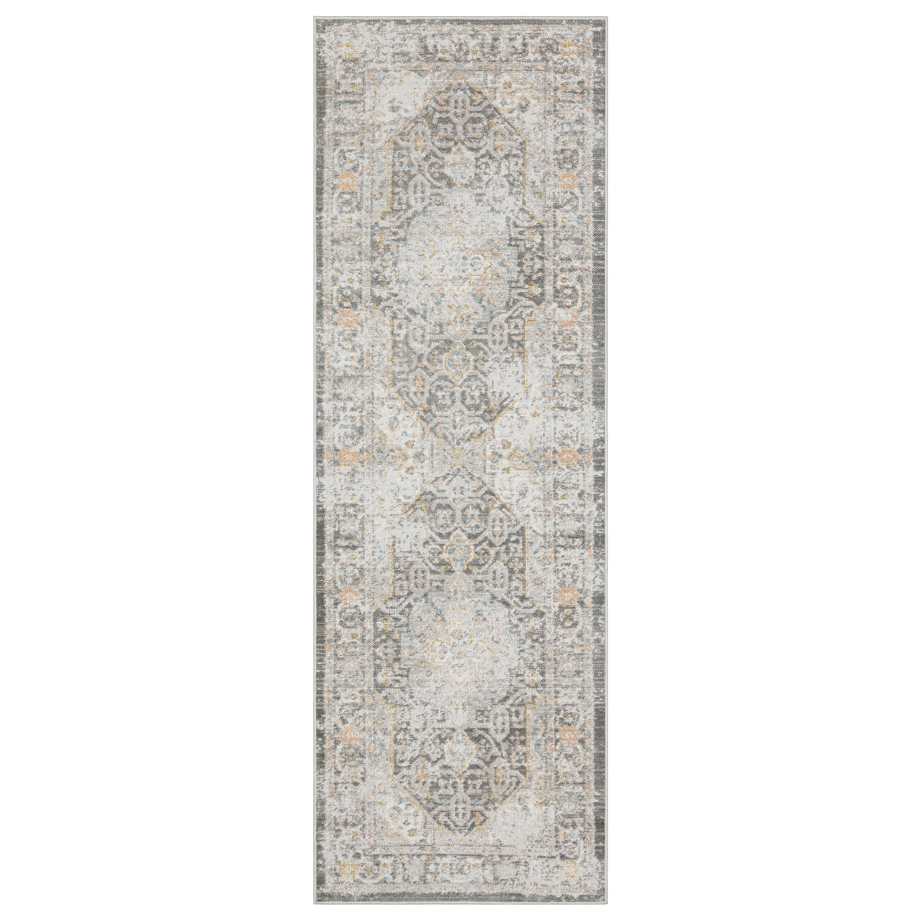 Oriental Weavers Cavett CAV02 Grey/Orange Area Rug